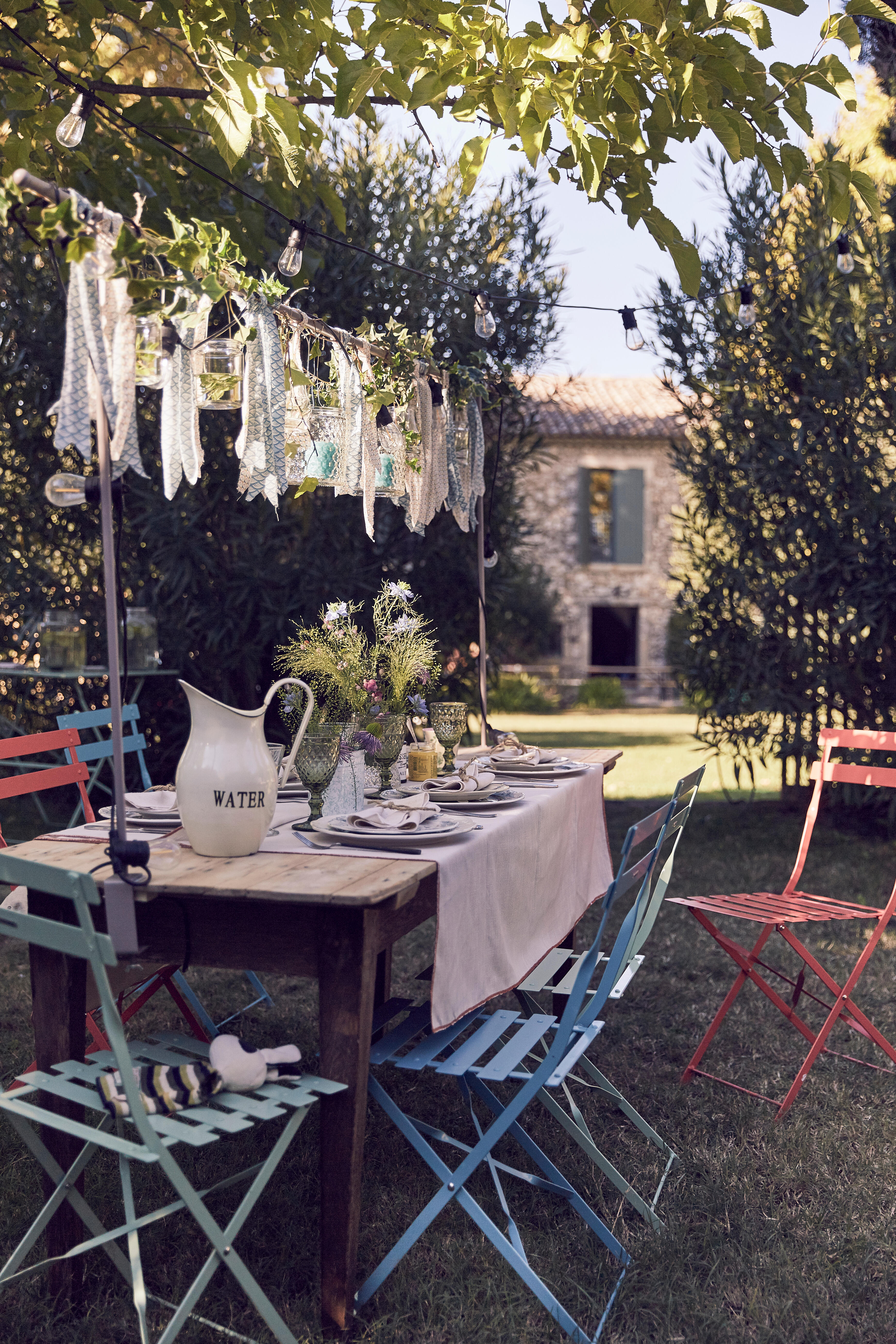 Sedia da giardino pieghevole Flora NATERIAL, seduta in acciaio verde - 4