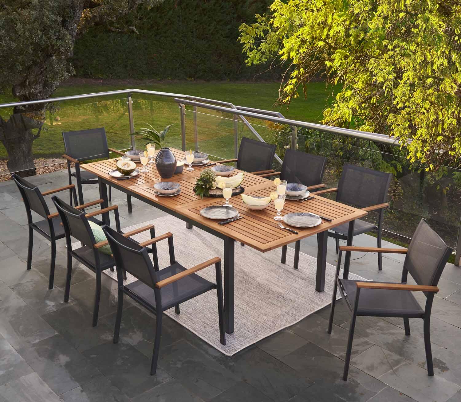 Mesa de alumínio NATERIAL ORIS BUTTERFLY 180/240CM - 31
