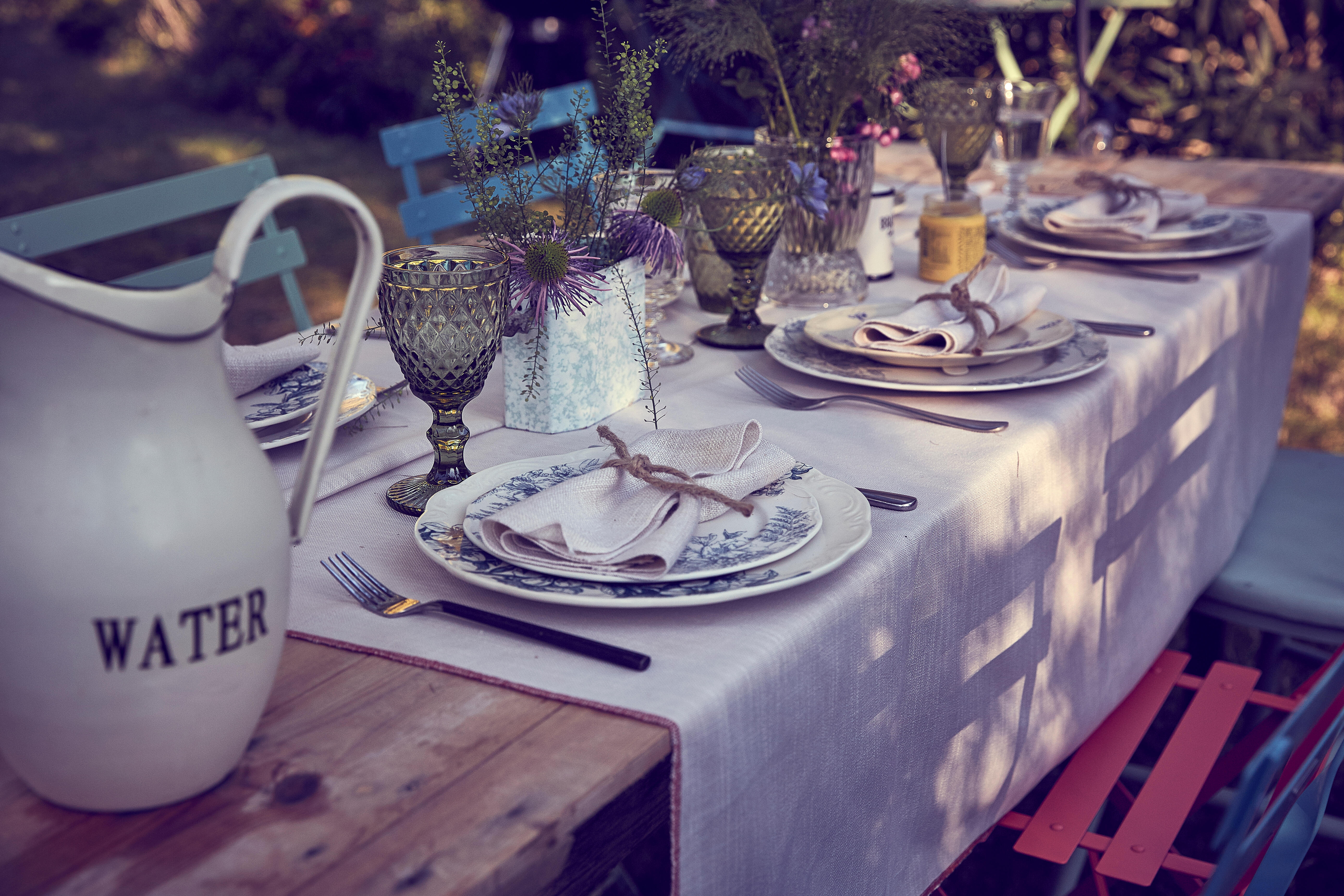 Cadeira de metal NATERIAL FLORA AQUA - 12