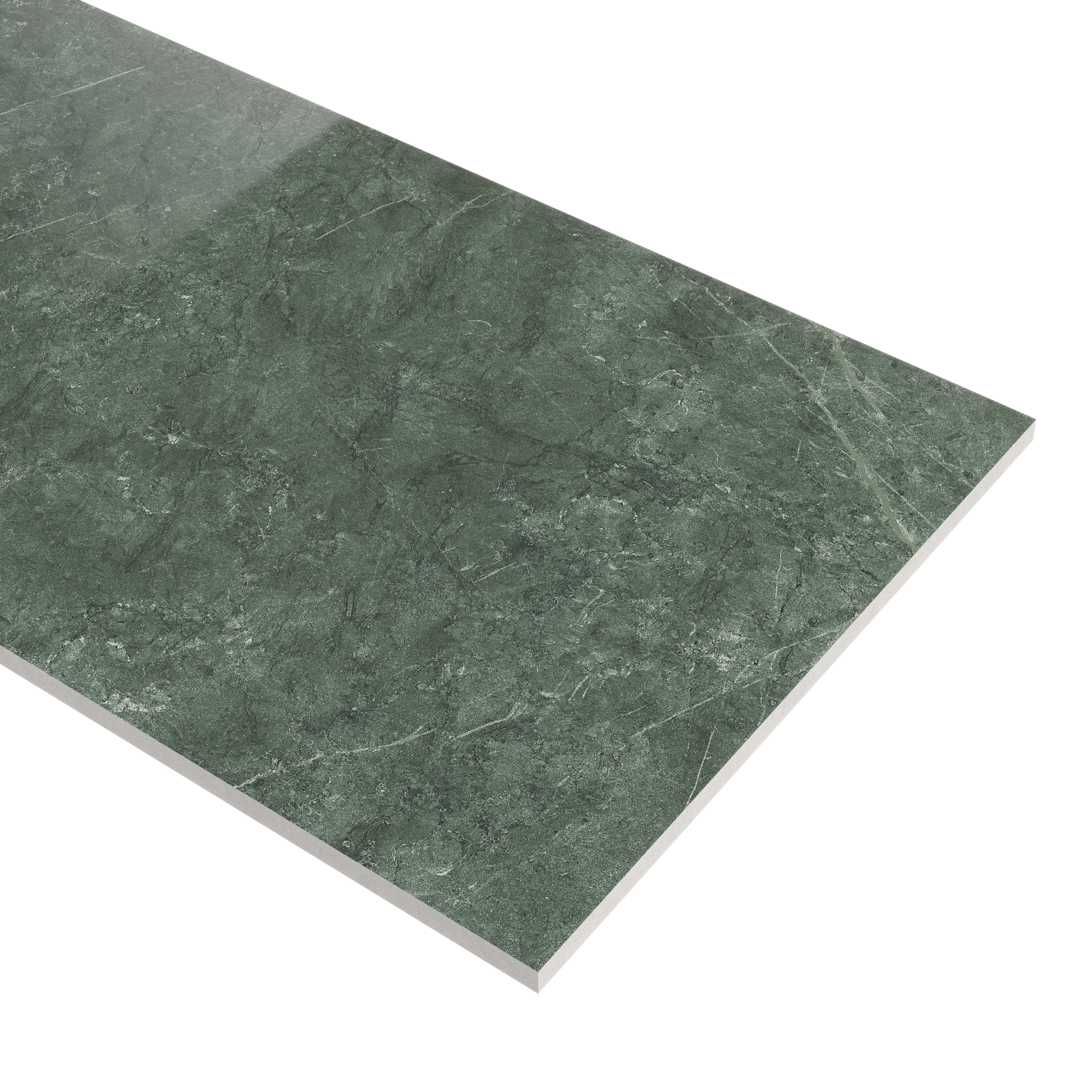 Carrelage mural effet marbre vert brillant l.30.5 x L.56 cm Murano - 3