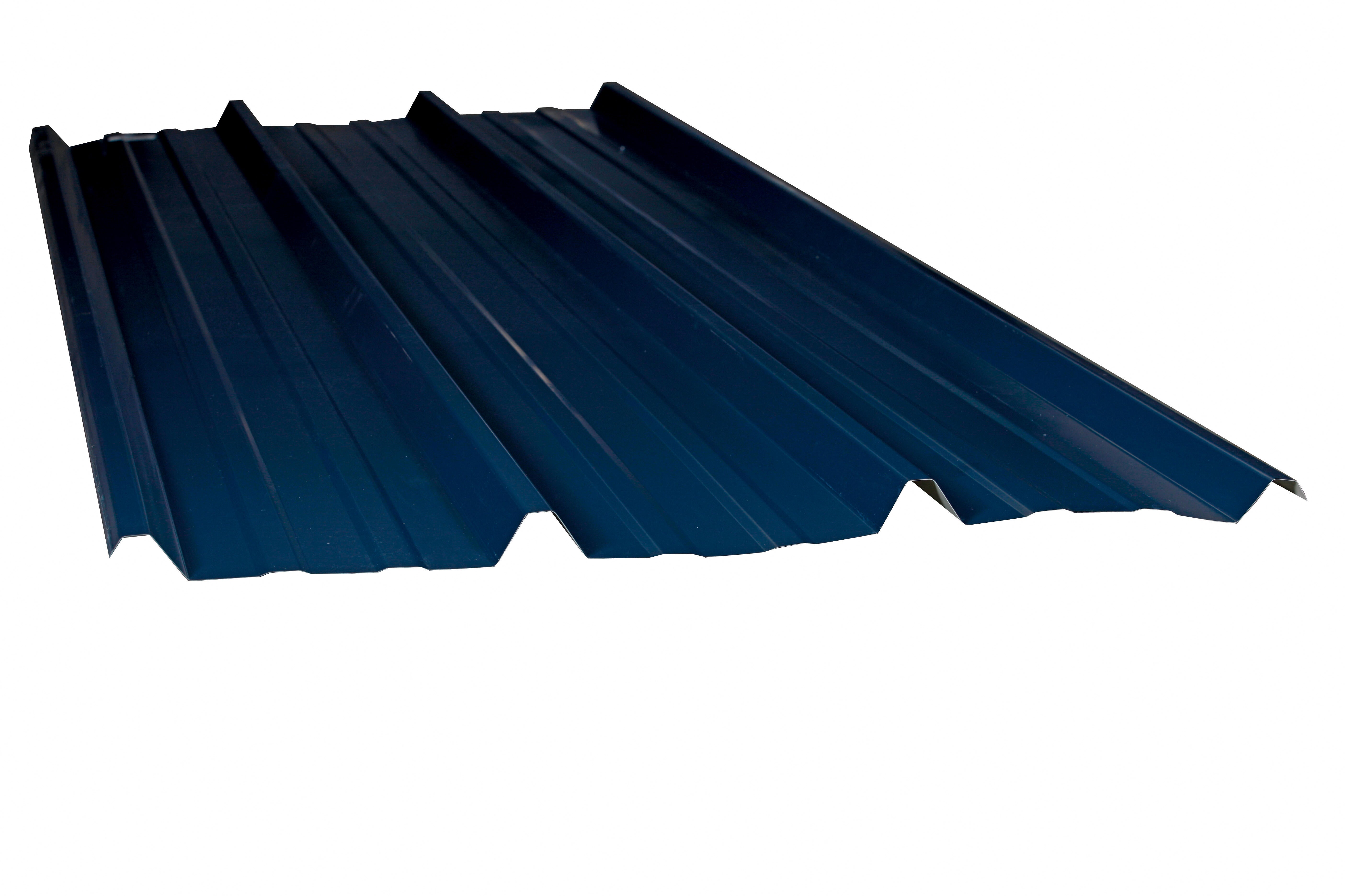 Plaque de couverture, nervuré bleu, l.105 x L.300 cm, H.45 mm, Ep.0.63 mm - 2