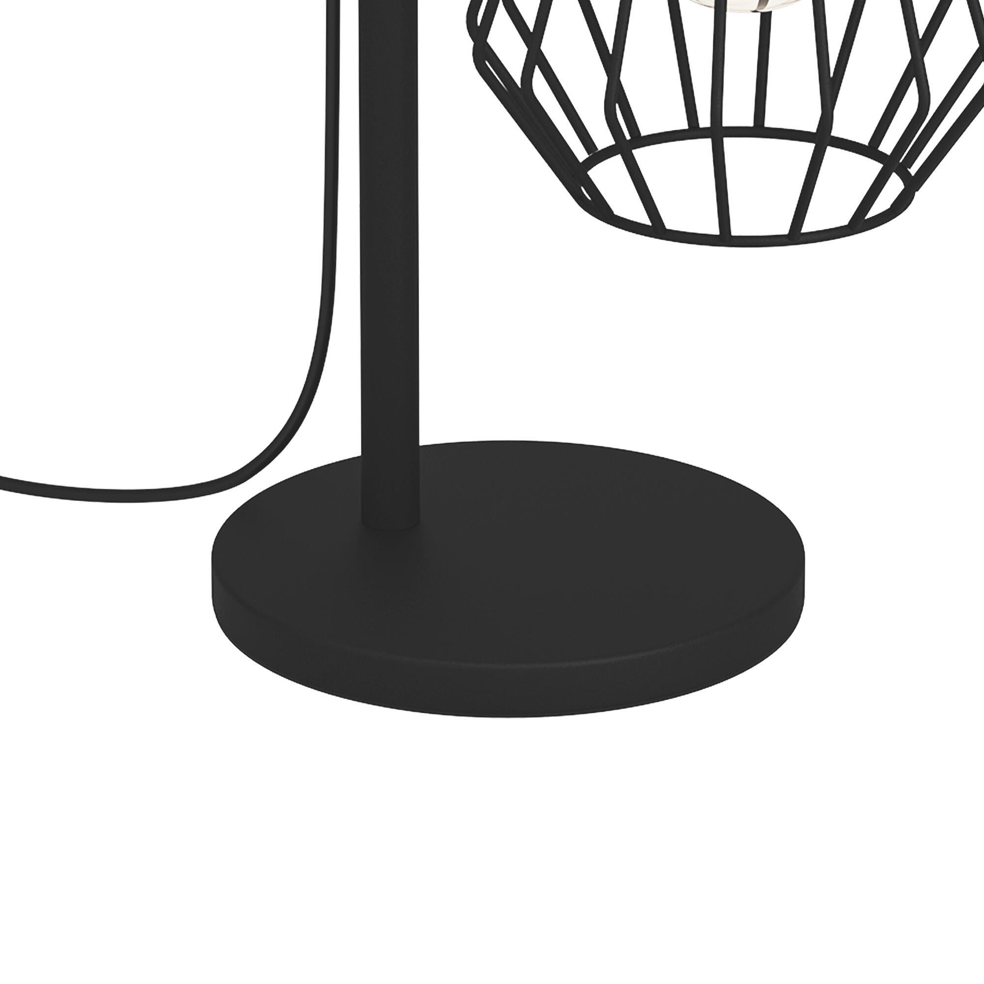 Candeeiro de mesa TABODI E27 METAL MATE PRETO/MADEIRA NATURAL - 47