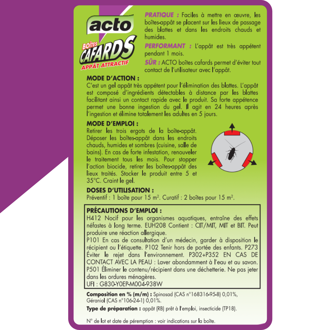 BOÎTES-APPÂT CAFARDS, BLATTES, SCOLOPENDRES - LOT DE 2 - 2