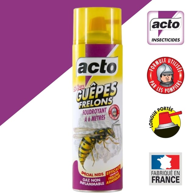 Aérosol antinids de guêpes et frelons ACTO, 500ml