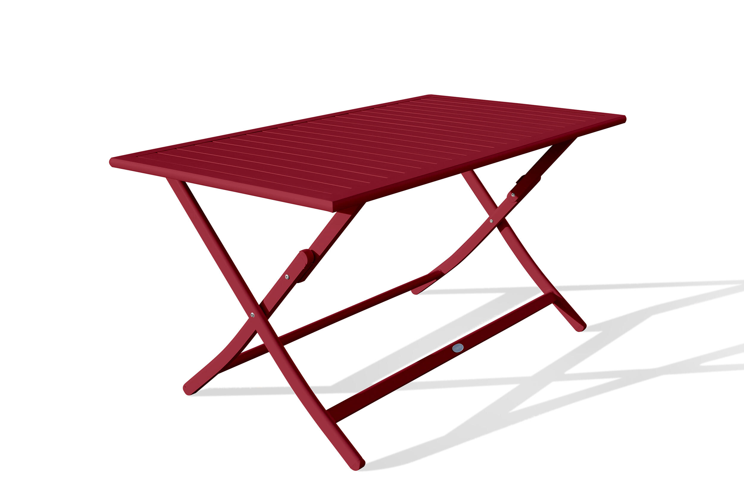 Table de jardin pliante Marius rectangulaire rouge 4 personnes - CITY GARDEN - 4