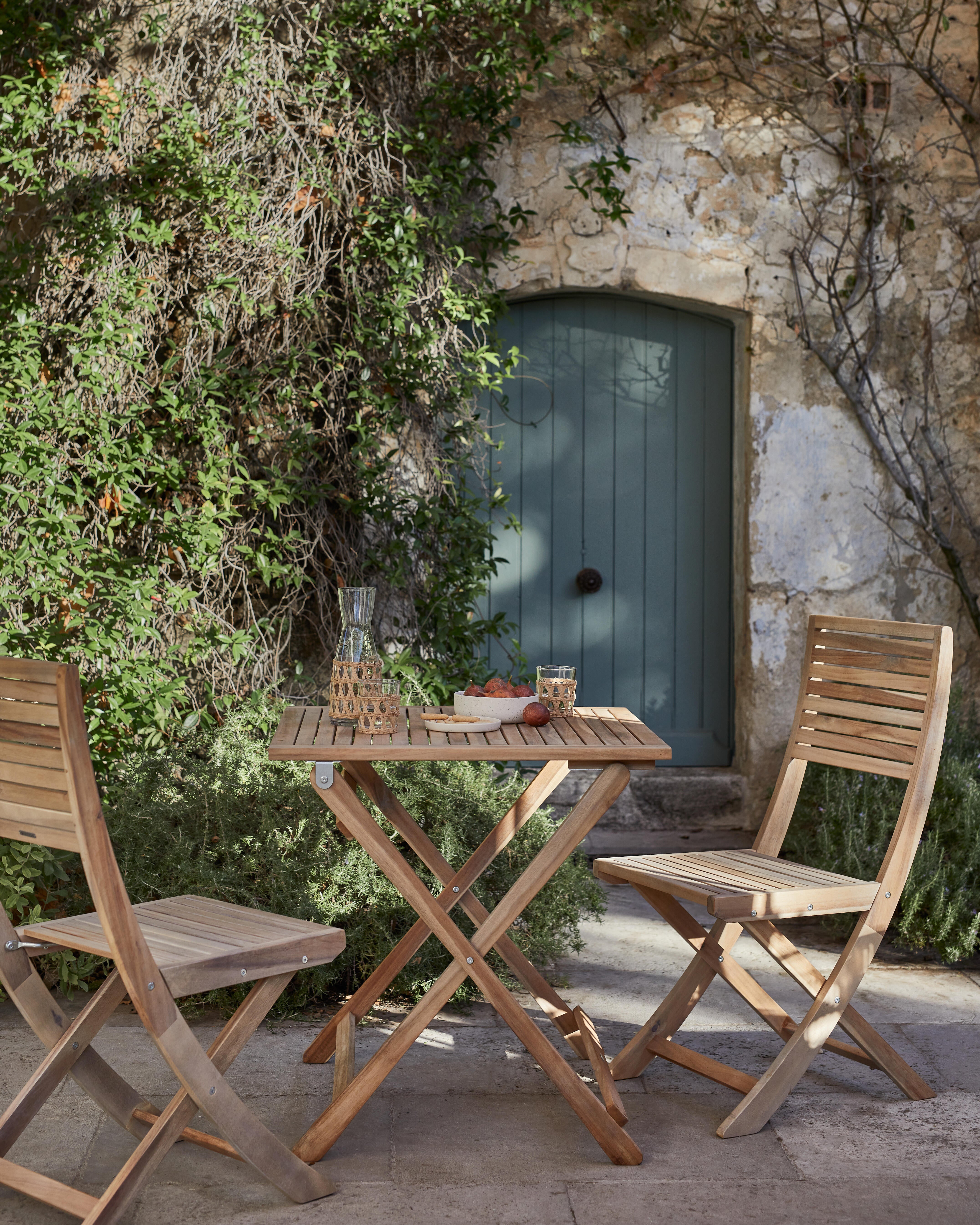 Mesa de madeira NATERIAL SOLIS ORIGAMI 70X70CM ACACIA - 14