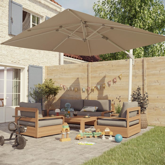 guarda-sol-d porta -taupe-alumínio-aço-manivela-quadrado -aura-material