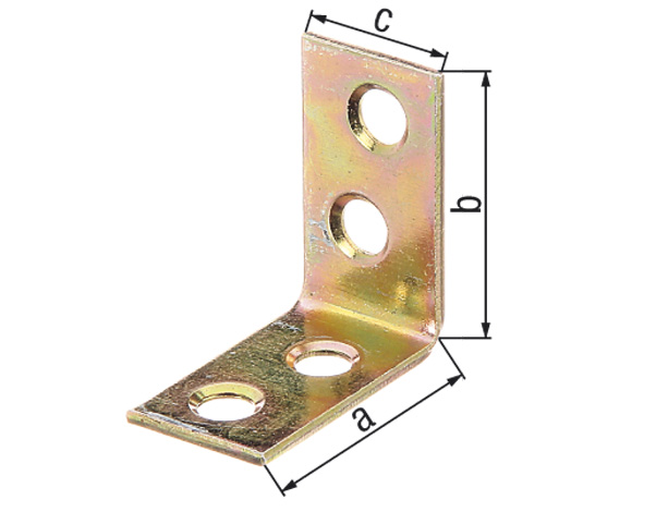 Lot de 8 équerres de chaise acier galvanisé / galvanisé, L.75 x h.75 x l.16 mm G - 5