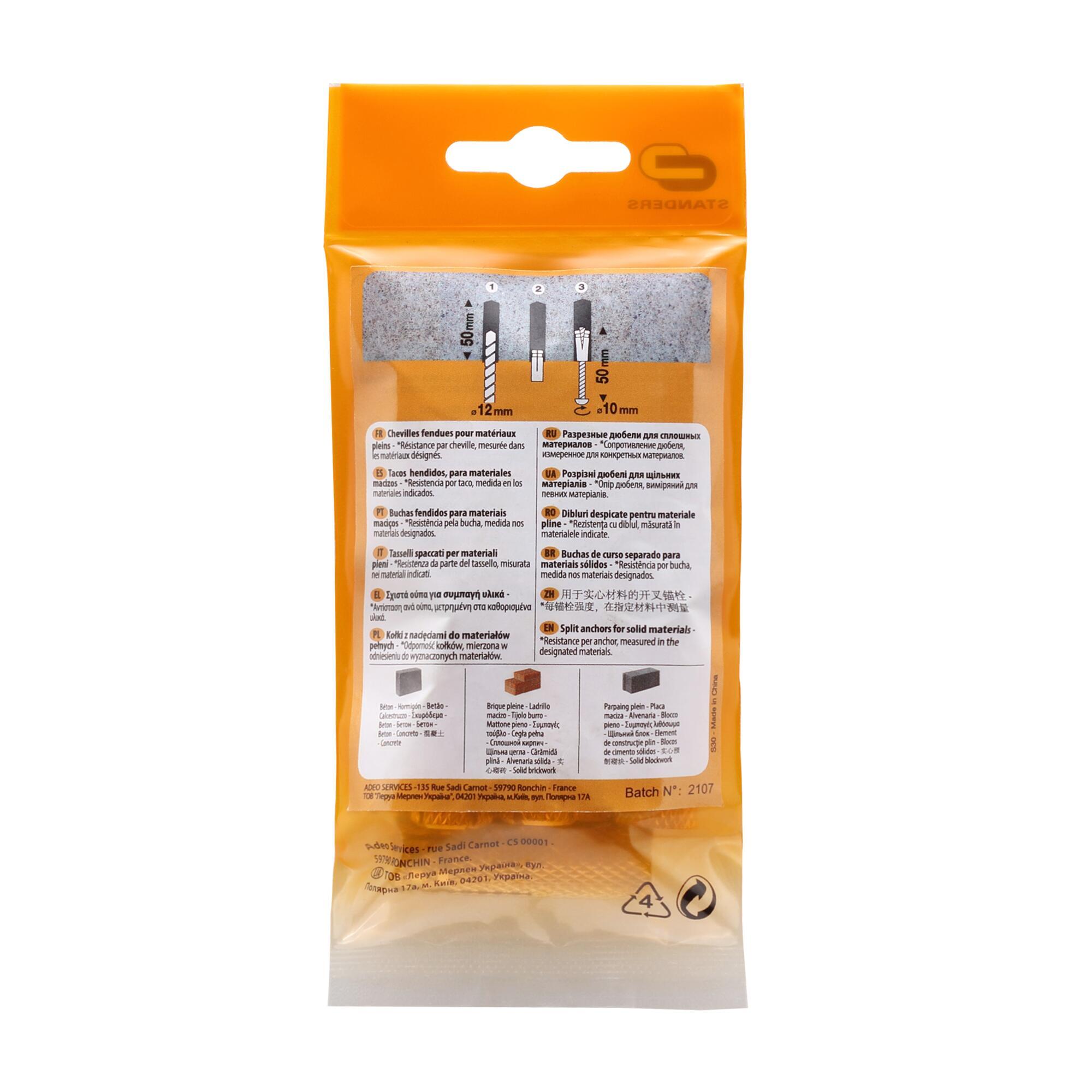 10 buchas de metal STANDERS EXPANSÍVEL 10X40MM - 5