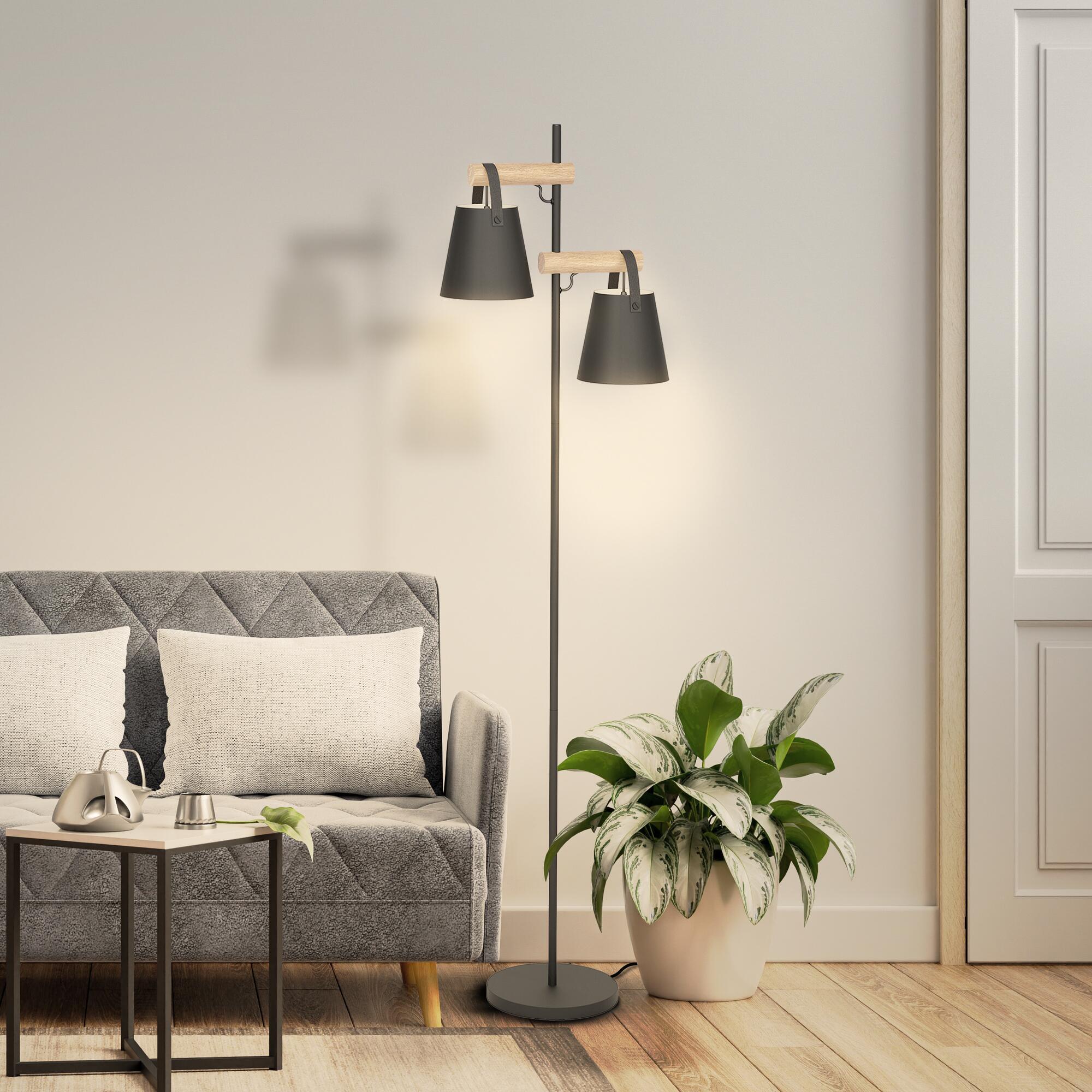 Lampadaire Pandore, acier, noir,  H.165 cm INSPIRE, E27 - 3