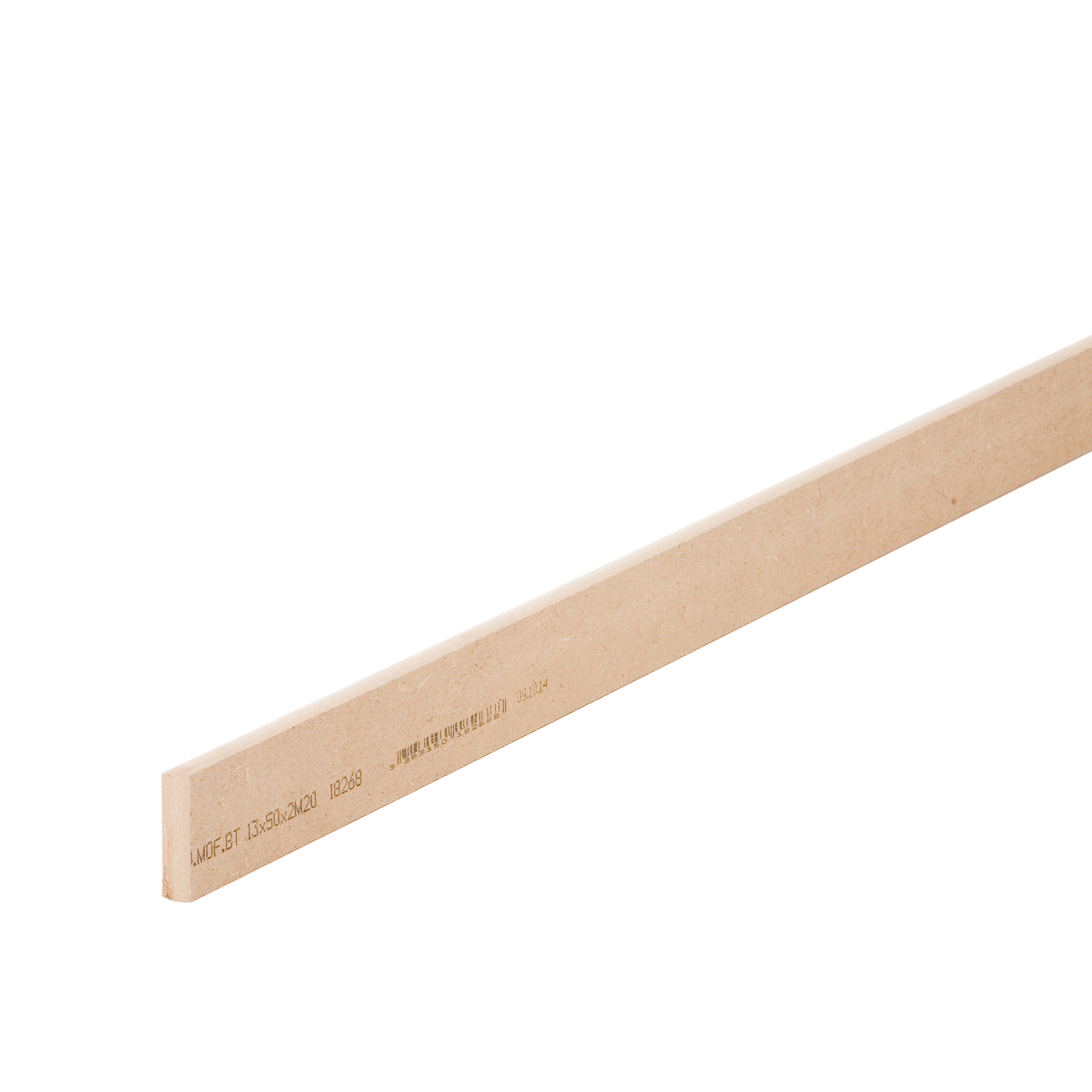 Plinthe médium (MDF) réversible (arrondie ou droite), 13 x 50 mm, L.2.2 m - 3