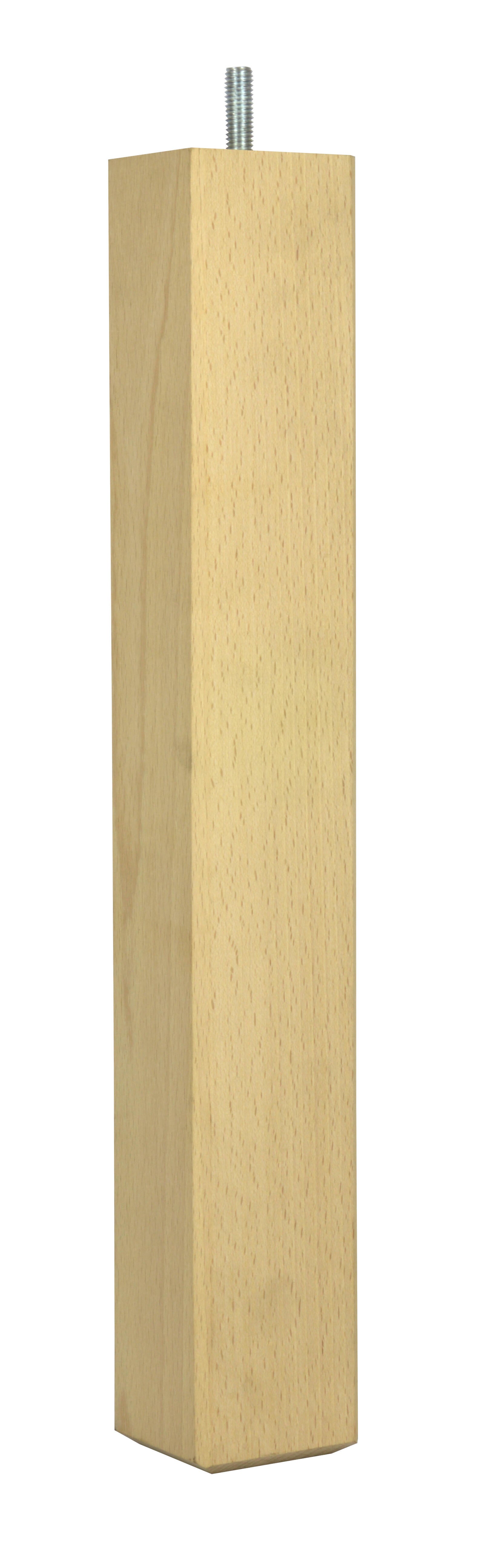 Pied de meuble carré hêtre brut CIME 5.5x5.5 cm x H.36 cm - 3