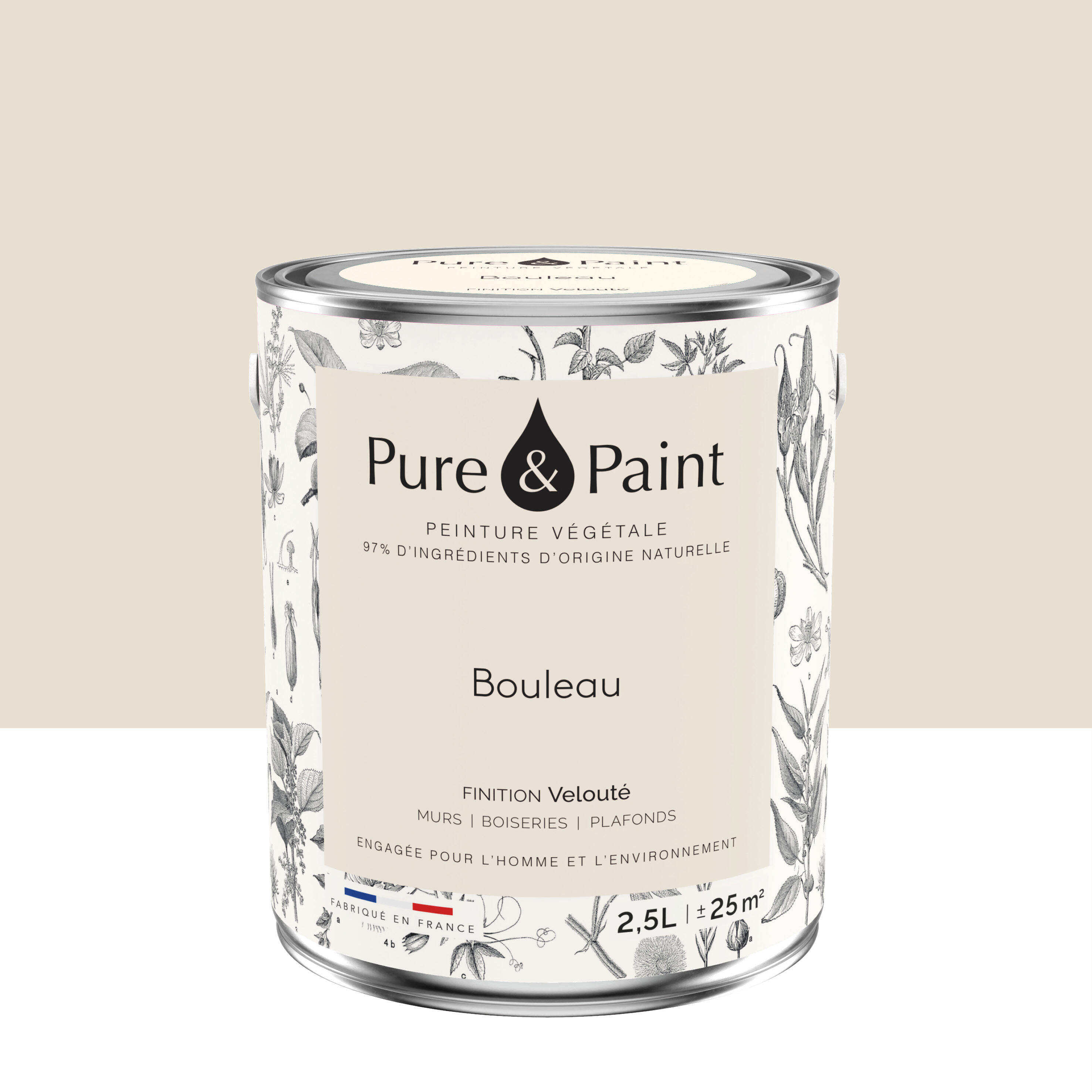 Peinture acrylique lessivable velours BARBOUILLE - Pour murs et plafonds - 2 ,5L - Marron Abomey - Espace Bricolage