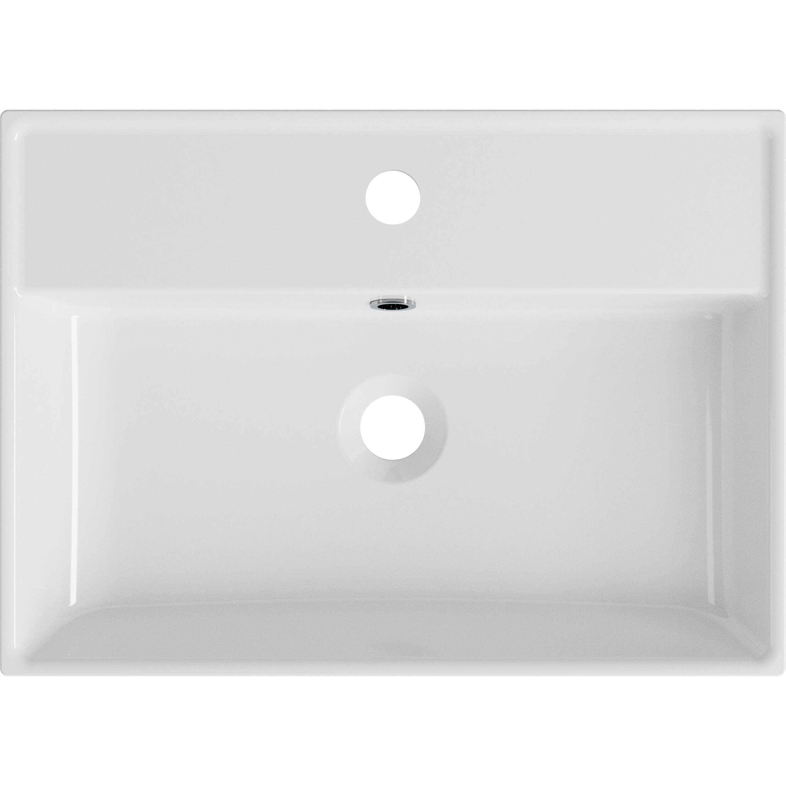 Vasque à poser résine rectangulaire Solo l.50 x P.36 cm blanc brillant - 4