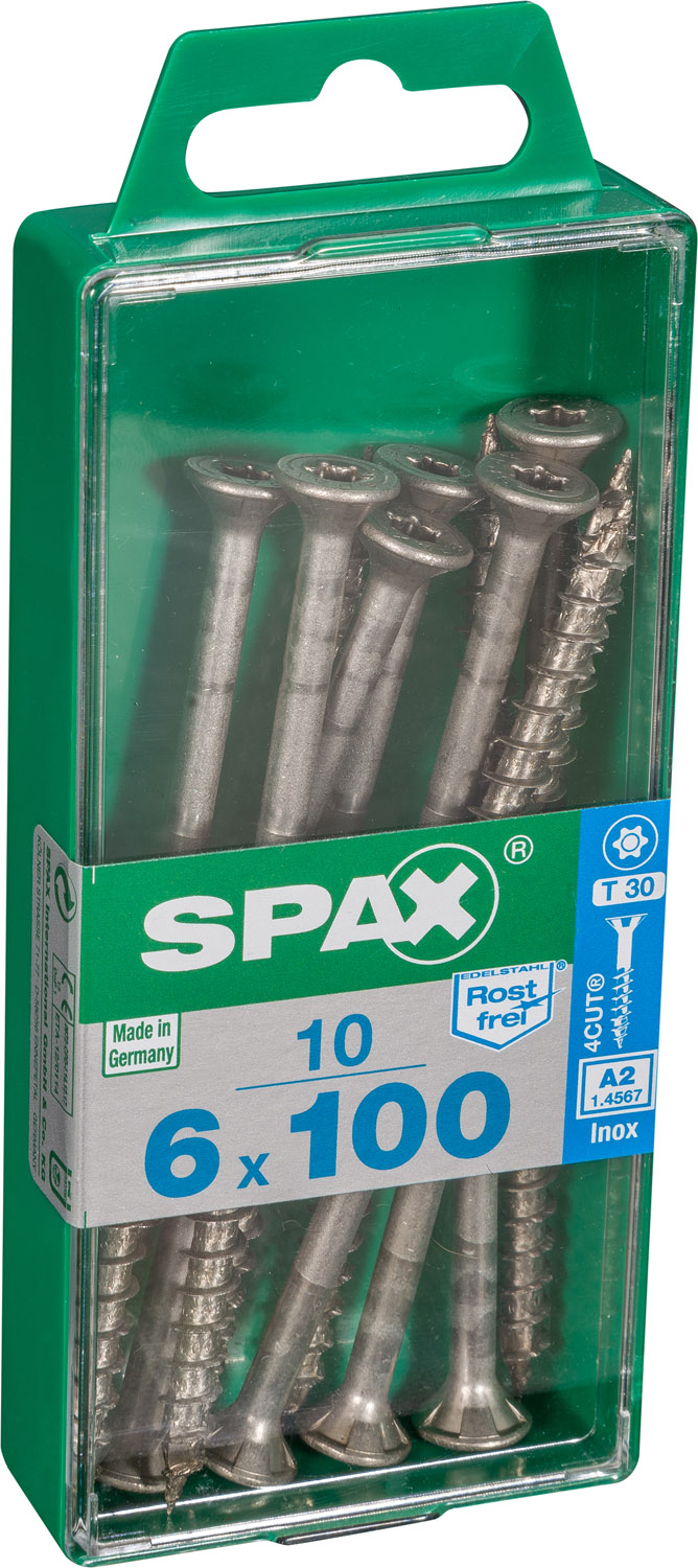 10 vis acier tête fraisée t-star+ SPAX, Ø6 x L.100 mm - 5