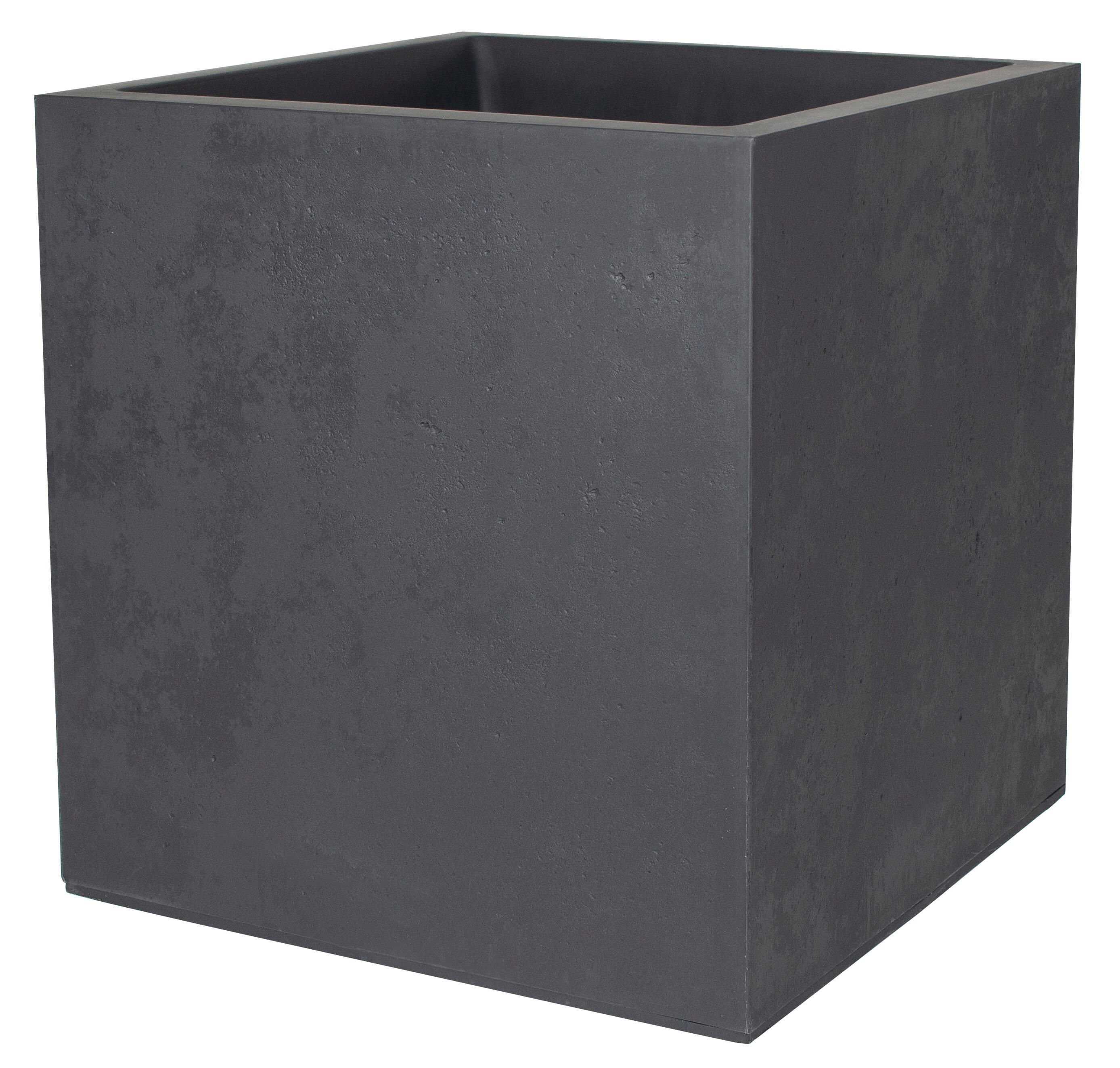 Maceta de polipropileno gris de 39.5x39.5x43.5cm