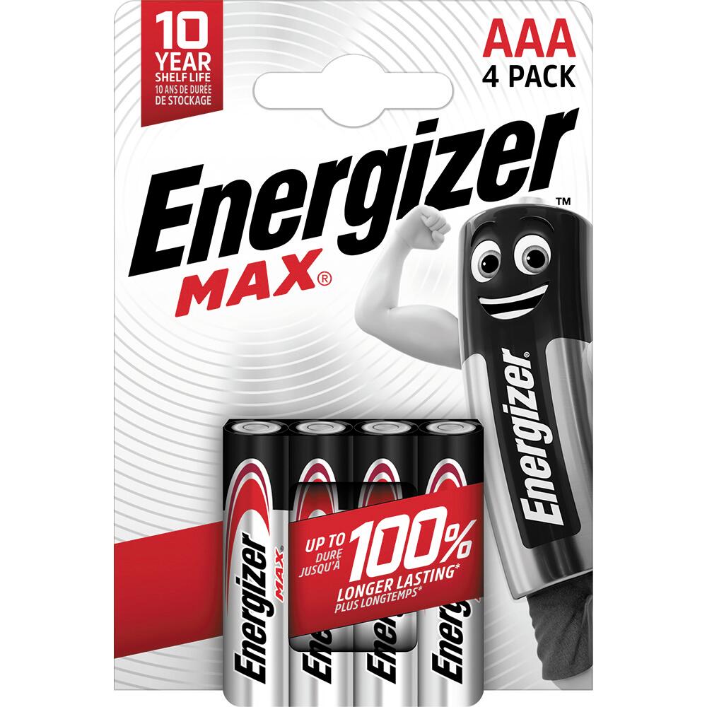 Lot de 4 piles LR03 AAA, ENERGIZER - 9