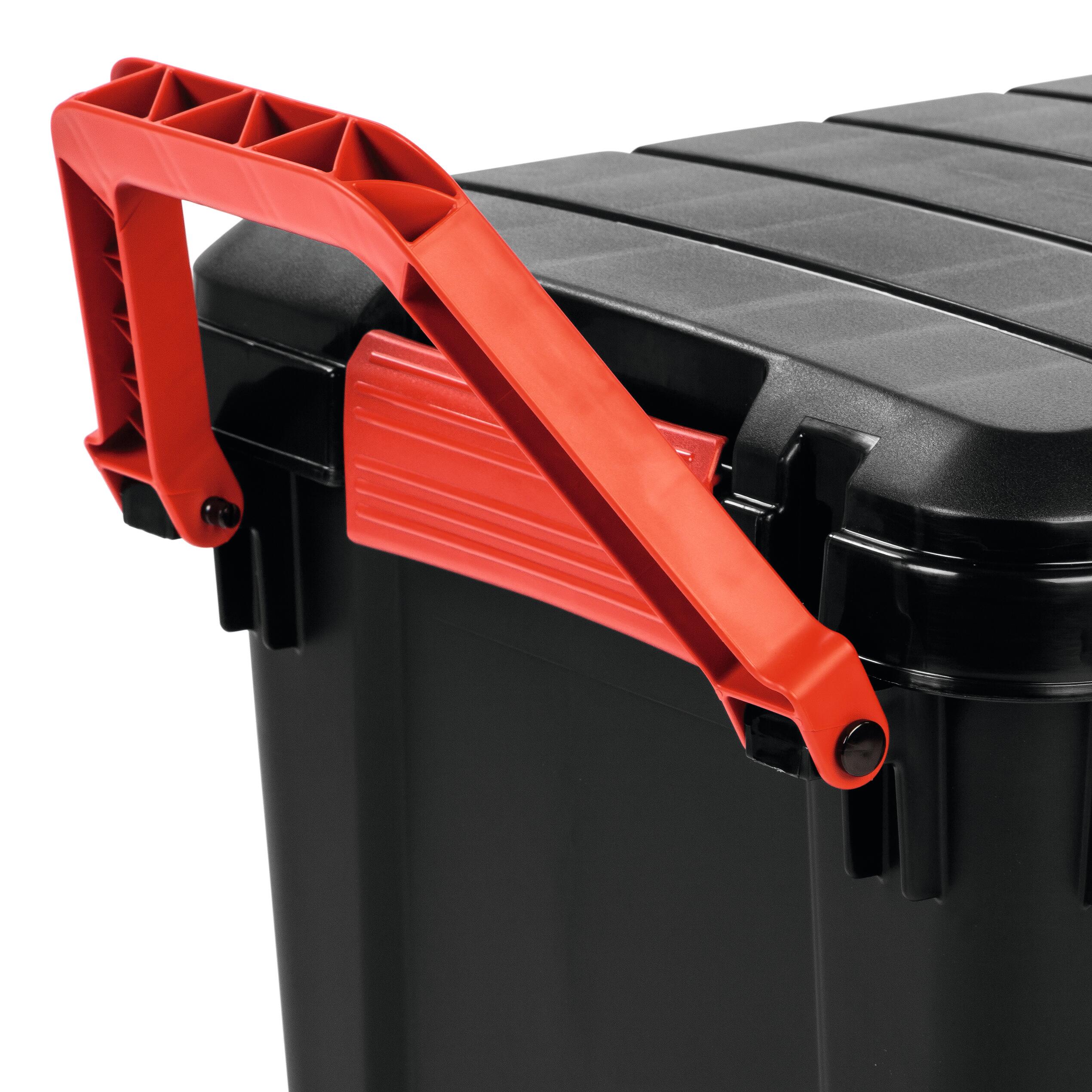 Malle IRIS plastique bordeaux / noir l.50 x P.100 x H.50 cm, 170 l - 5