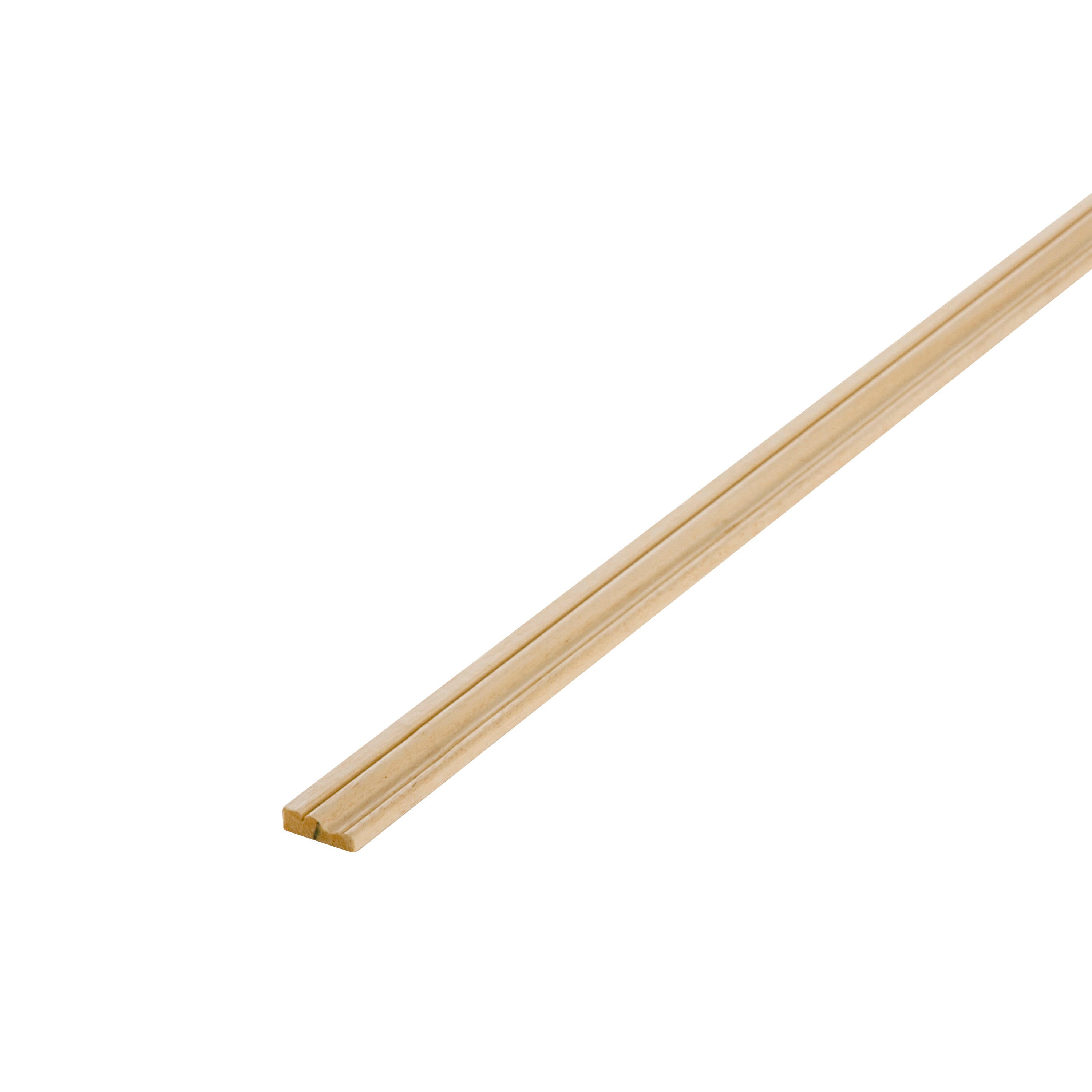 Chambranle ayous classique sans noeud, 9 x 28 mm, L.2.4 m - 2