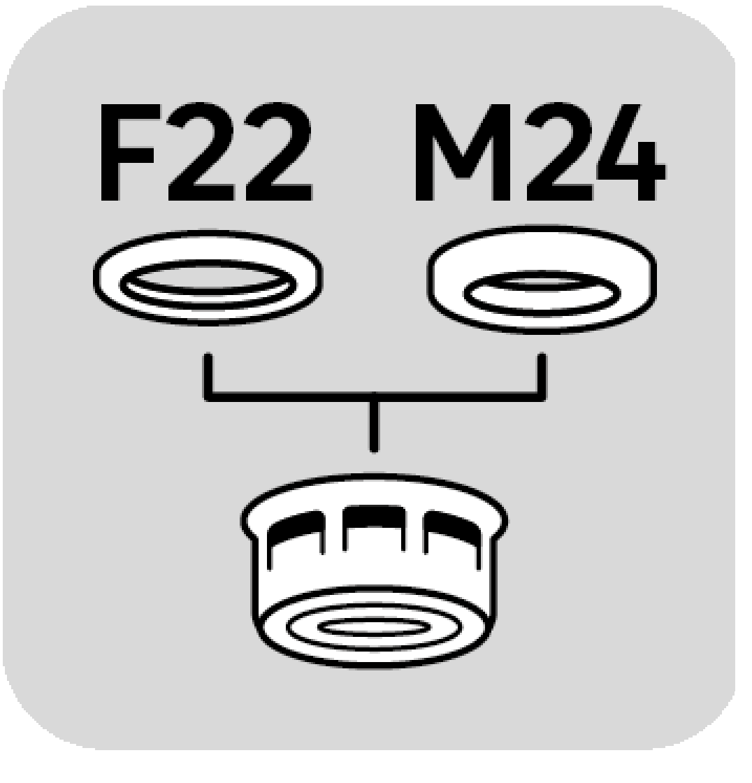 Recharge mousseur cuisine, M24 / F22 flux progressif, EQUATION - 6