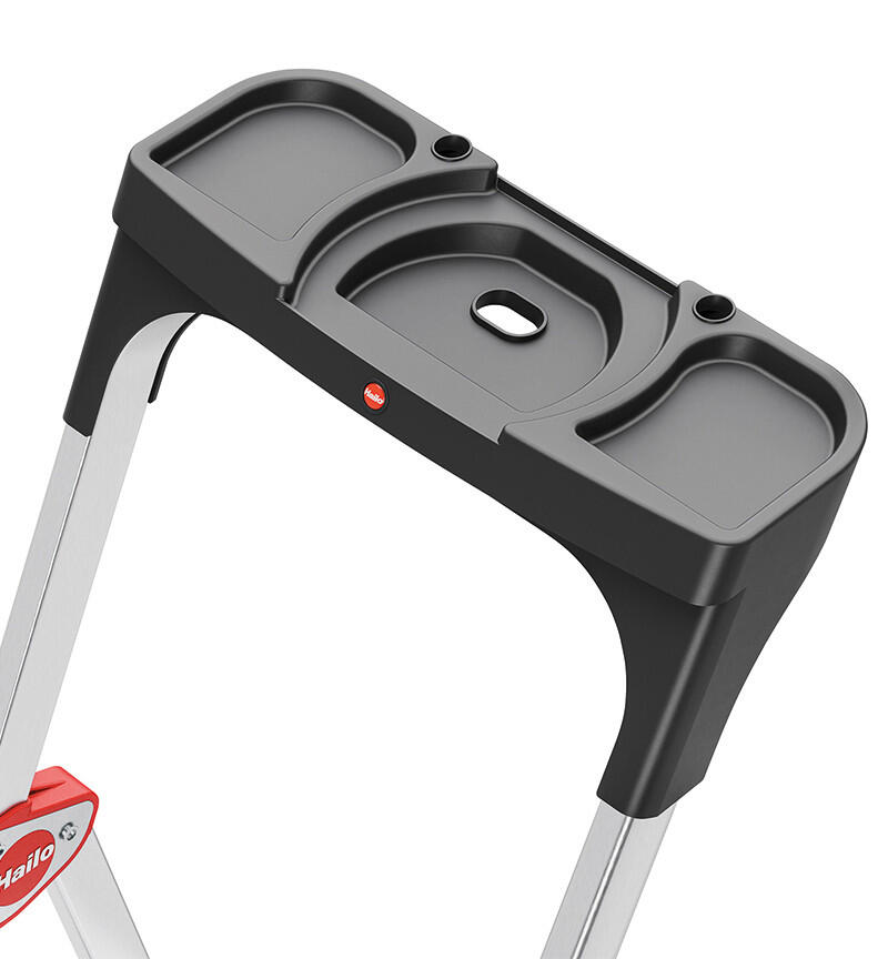 Escabeau professionnel télescopique HAILO TL100 3-5 marches adapté aux escaliers - 7