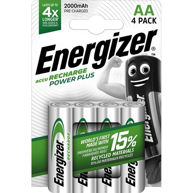 Lot de 4 piles rechargeable LR06, ENERGIZER