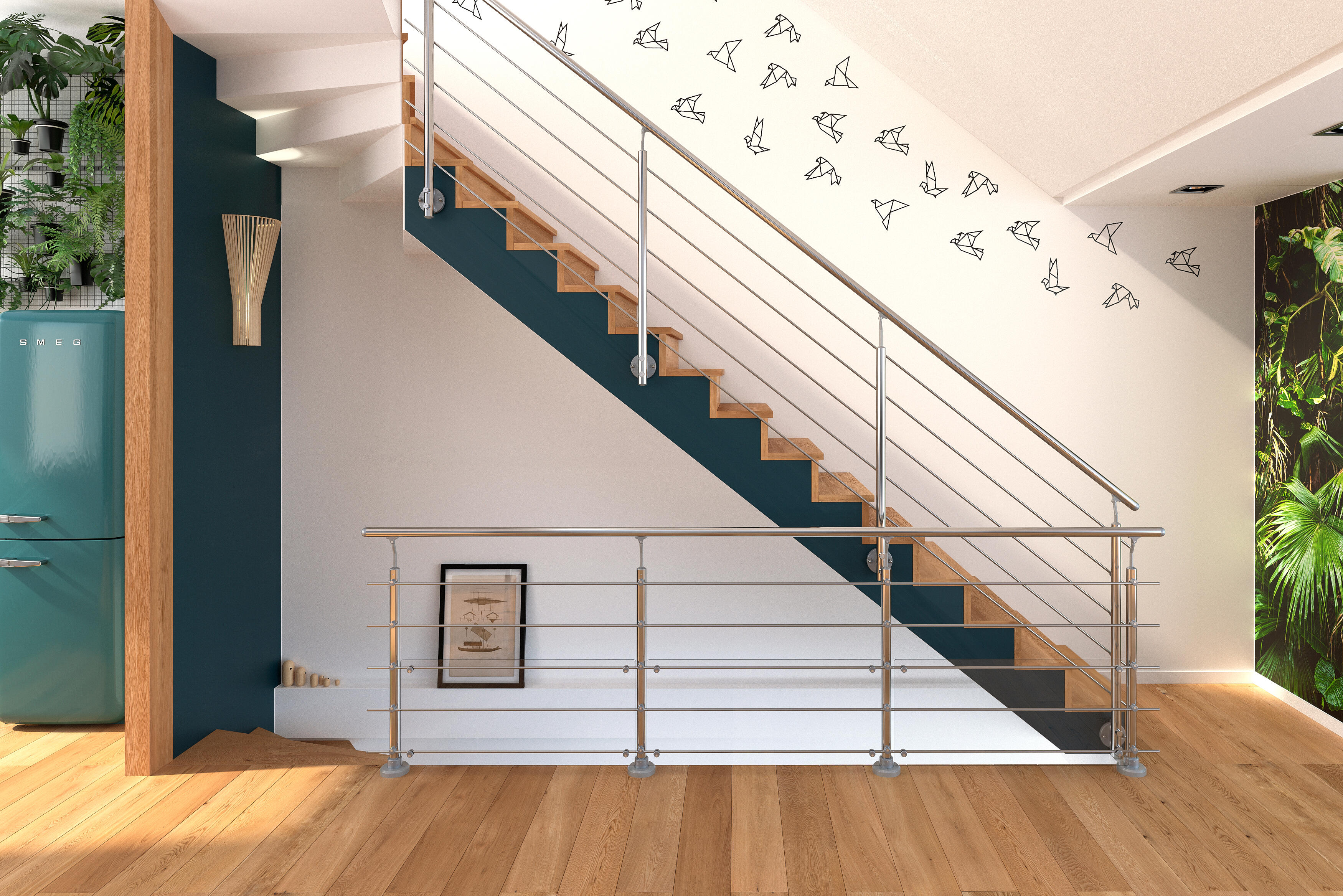 Cache sabot alu à plat gris alu OBAPI - 2