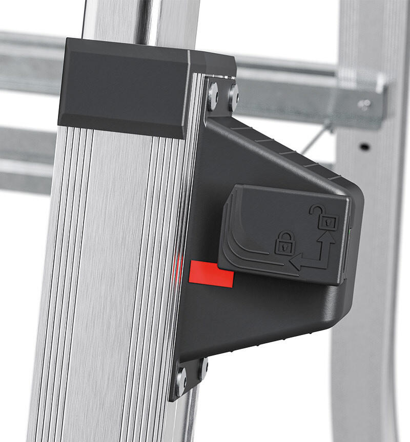 Escabeau professionnel télescopique HAILO TL100 3-5 marches adapté aux escaliers - 6