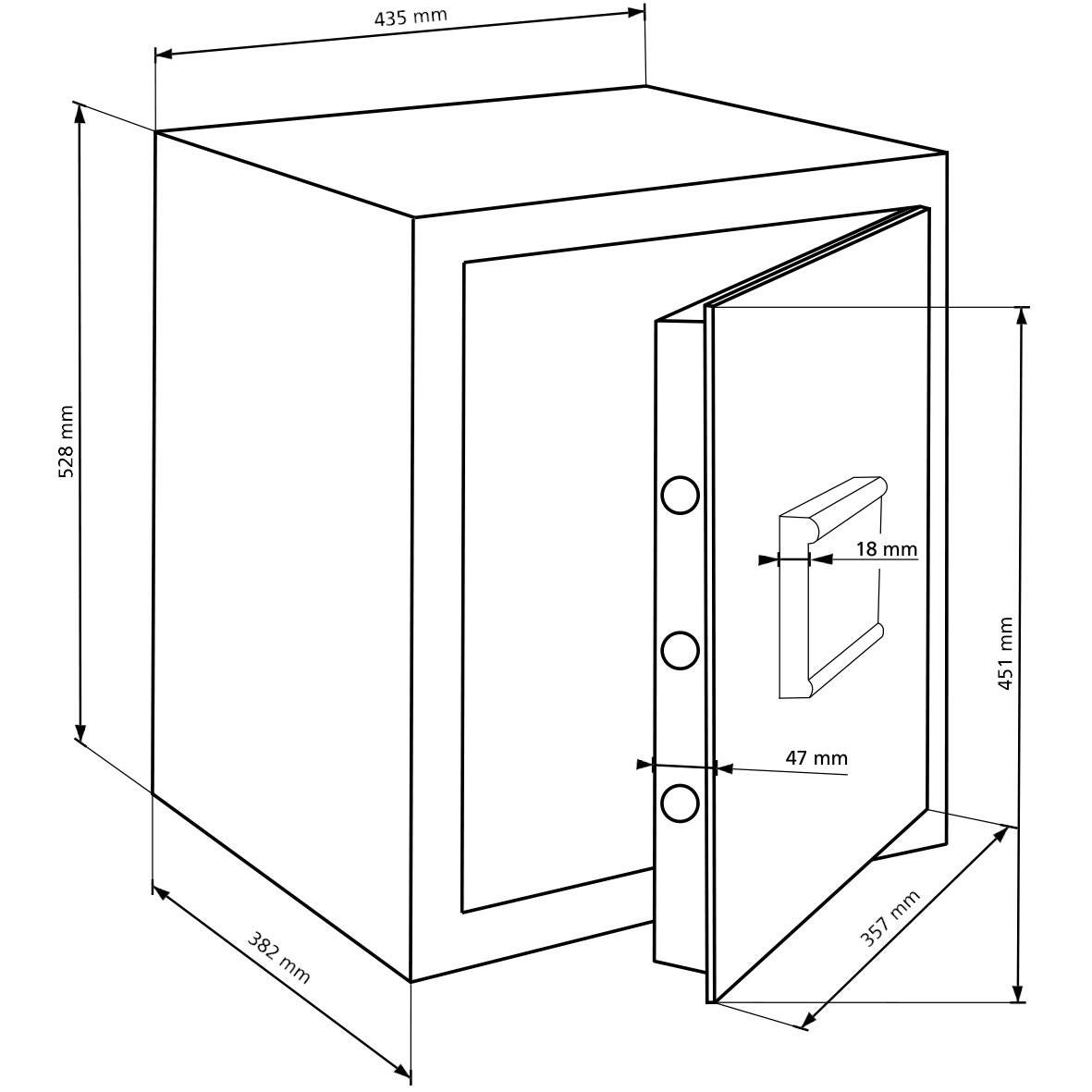 Coffre-fort à clé BURG-WÄCHTER home safe H240 s  H.52.8 x l.43.5 x P.38.2 cm, 45 - 2