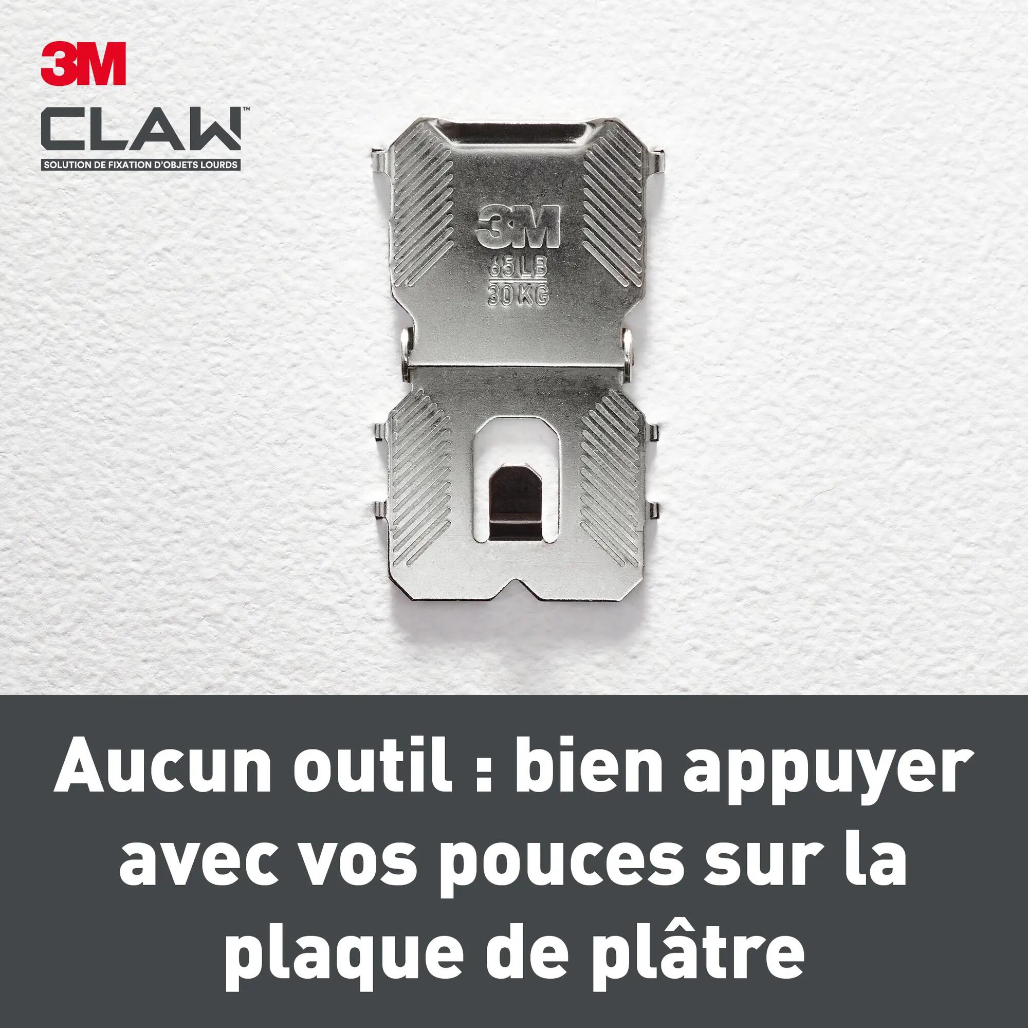 2 suportes para placa de gesso CLAW 30 KG 3M - 5