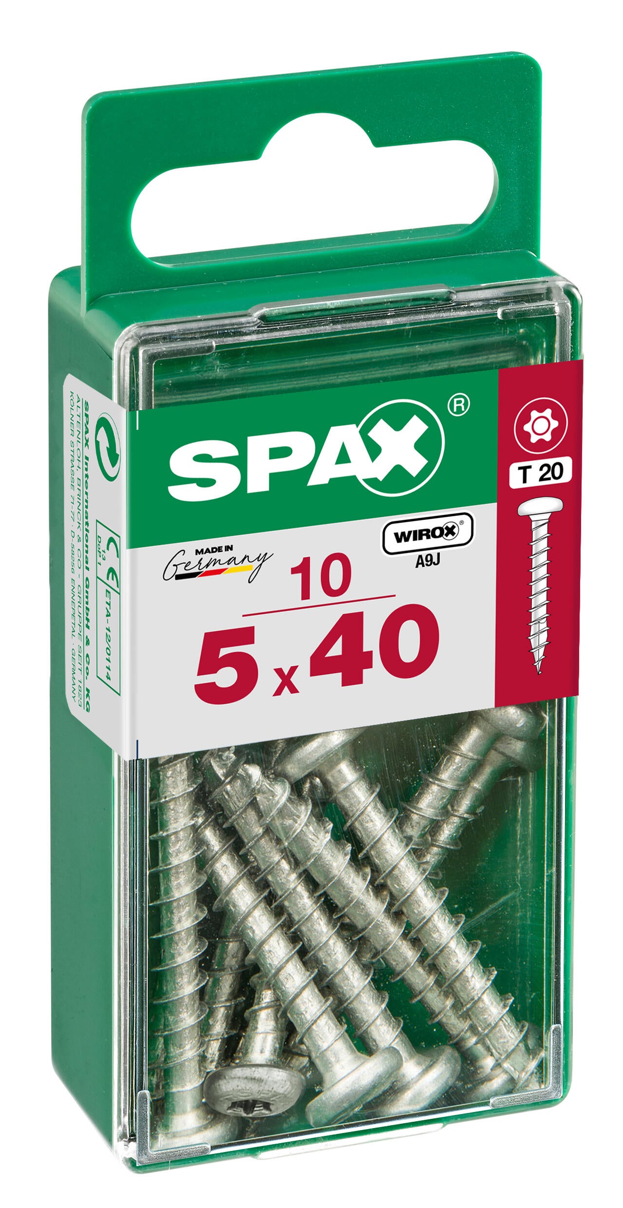 10 vis acier tête ronde t-star+ SPAX, Ø5 x L.40 mm - 2