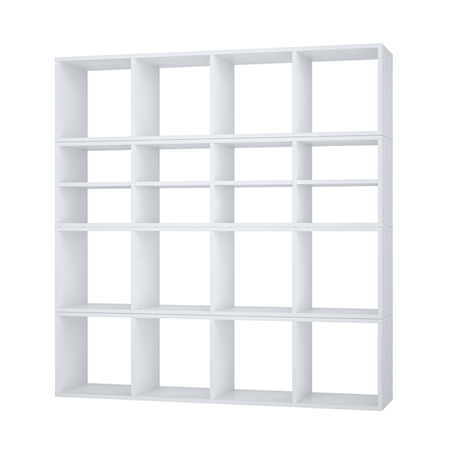 Rangement ouvert Kub, blanc H.144 x l.139 x P.32 cm