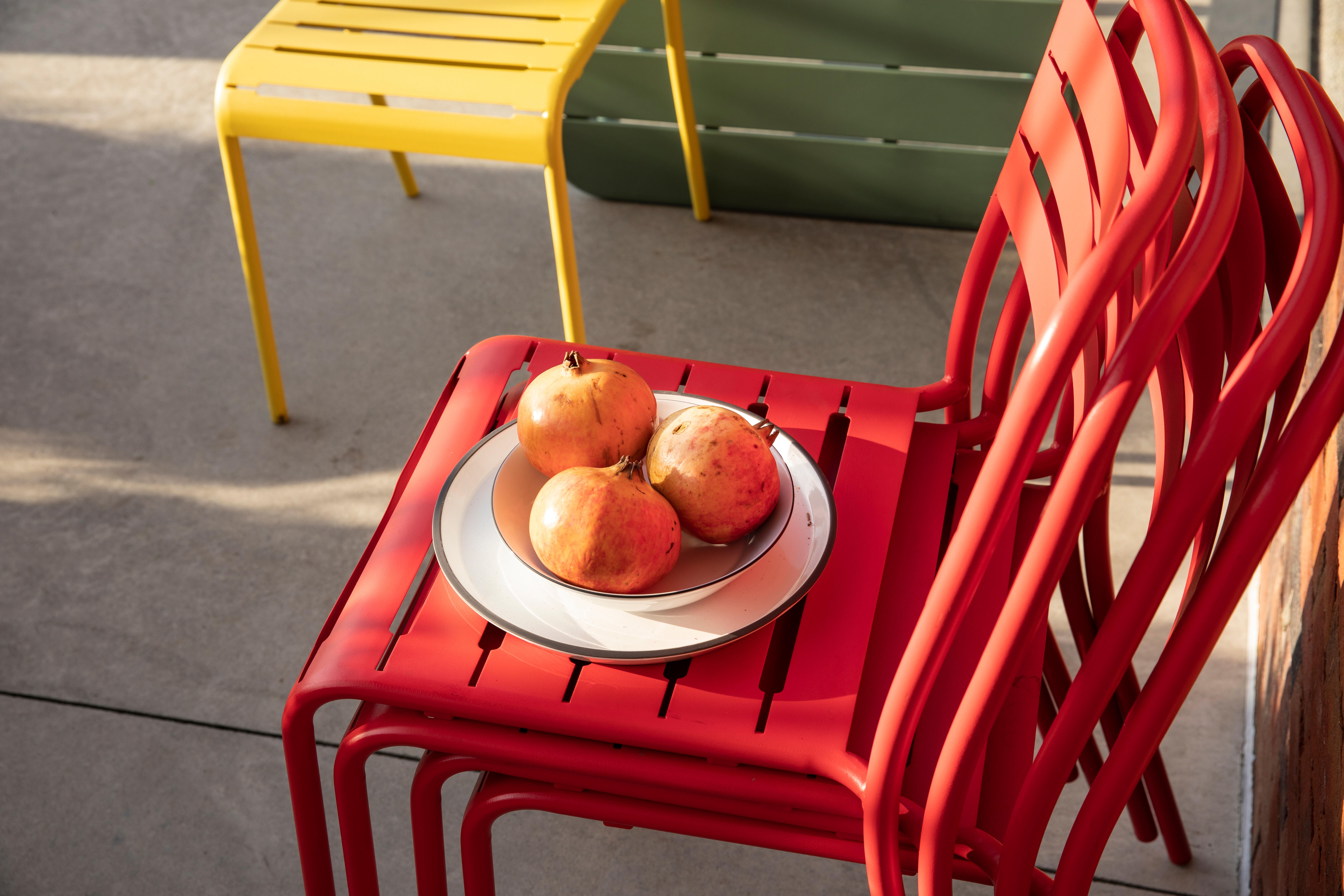 Cadeira refeição aço vermelho Cafe - 12