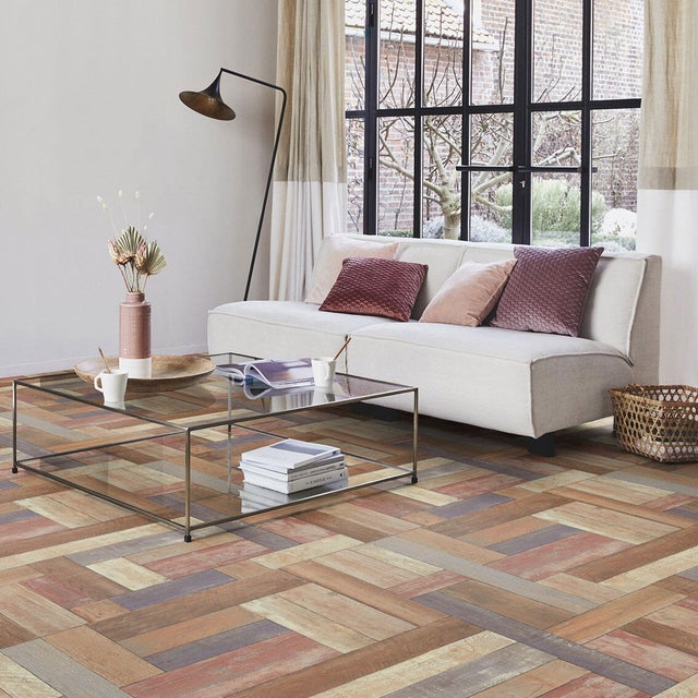 Carreaux PVC Tulup – Revêtement Sol/mur, Motif Pamplemousse, 30x30 Cm, Lot De 9
