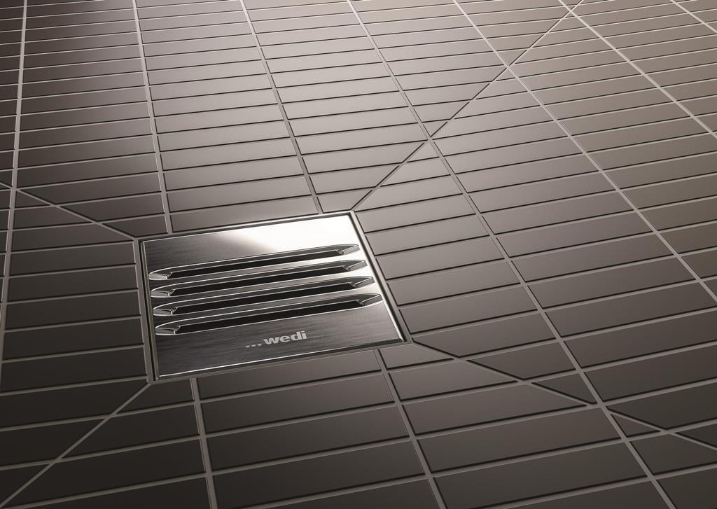 Siphon extra-plat, WEDI, sortie horizontale, écoulement point, DN40 - 7