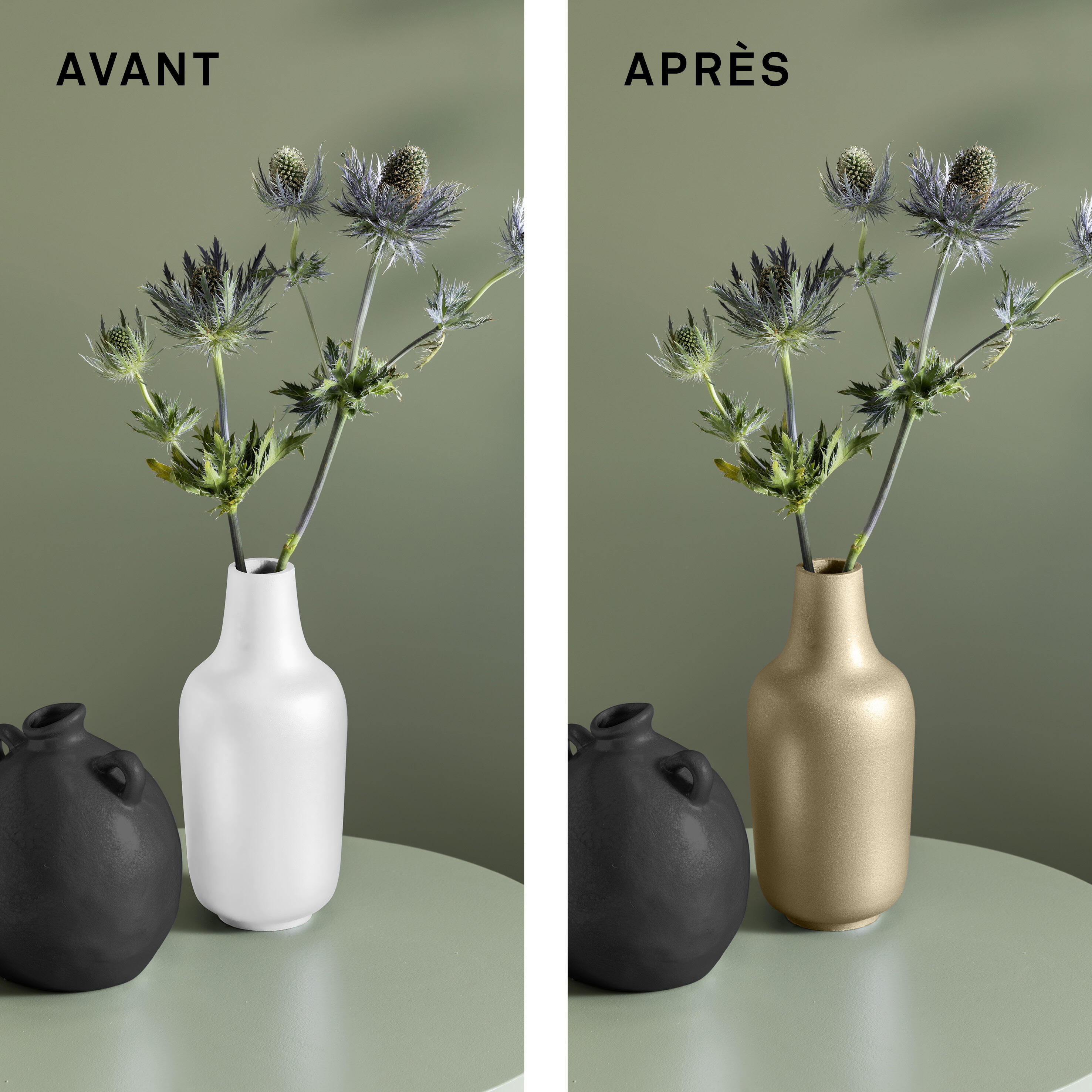 Bombe de peinture Relook tout MAISON DECO or blanchi satiné 400 ml - 6