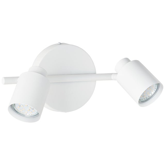 Rampe 2 spots Tekla, produit sans abat-jour blanc, GU10, INSPIRE