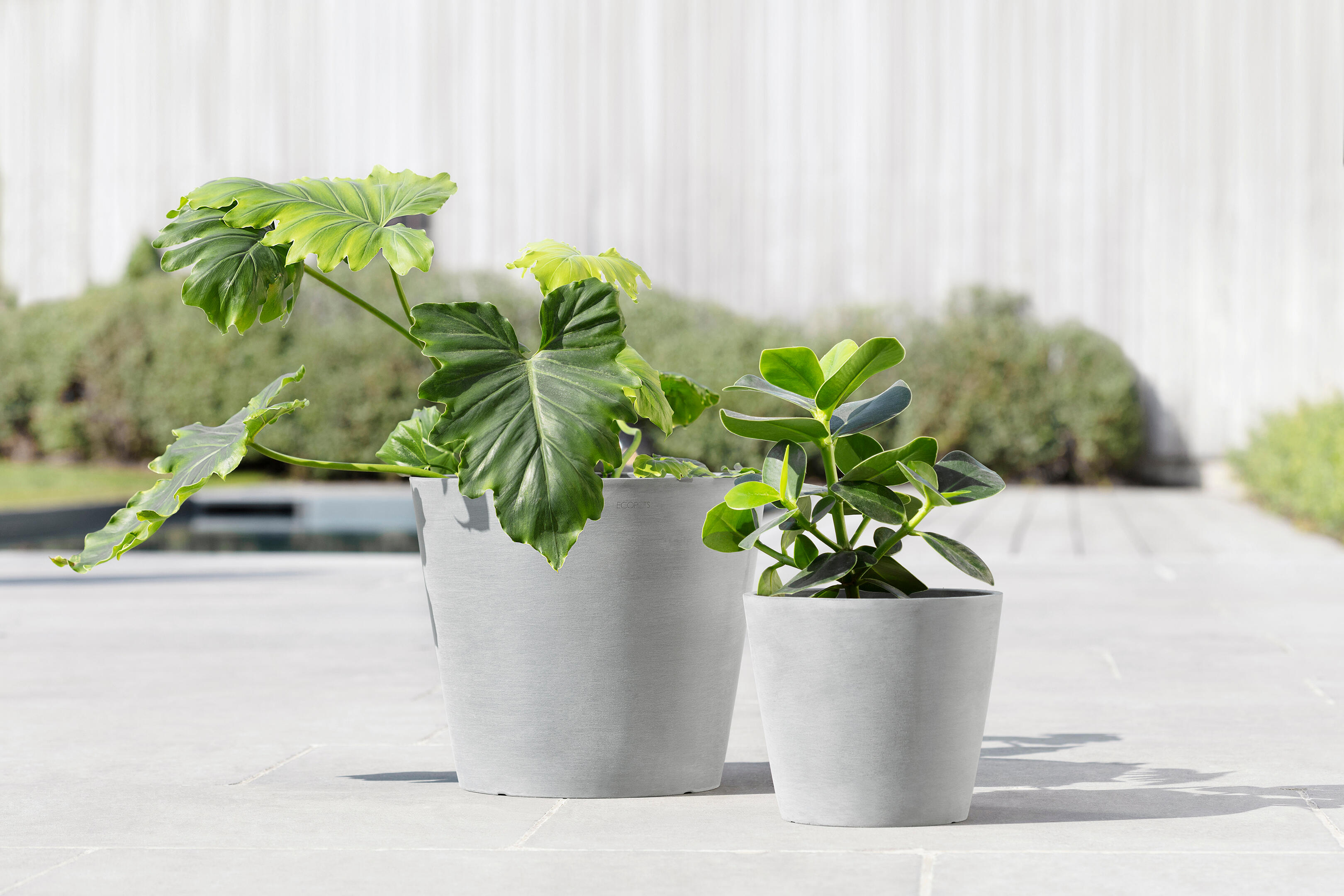 Vaso Amsterdam ECOPOT'S in polipropilene grigio chiaro H 26.5 x ø 30 cm - 2