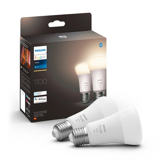 Ampoule led connectée,  E27, 1100lm = 75W, blanc chaud, dimmable, PHILIPS HUE