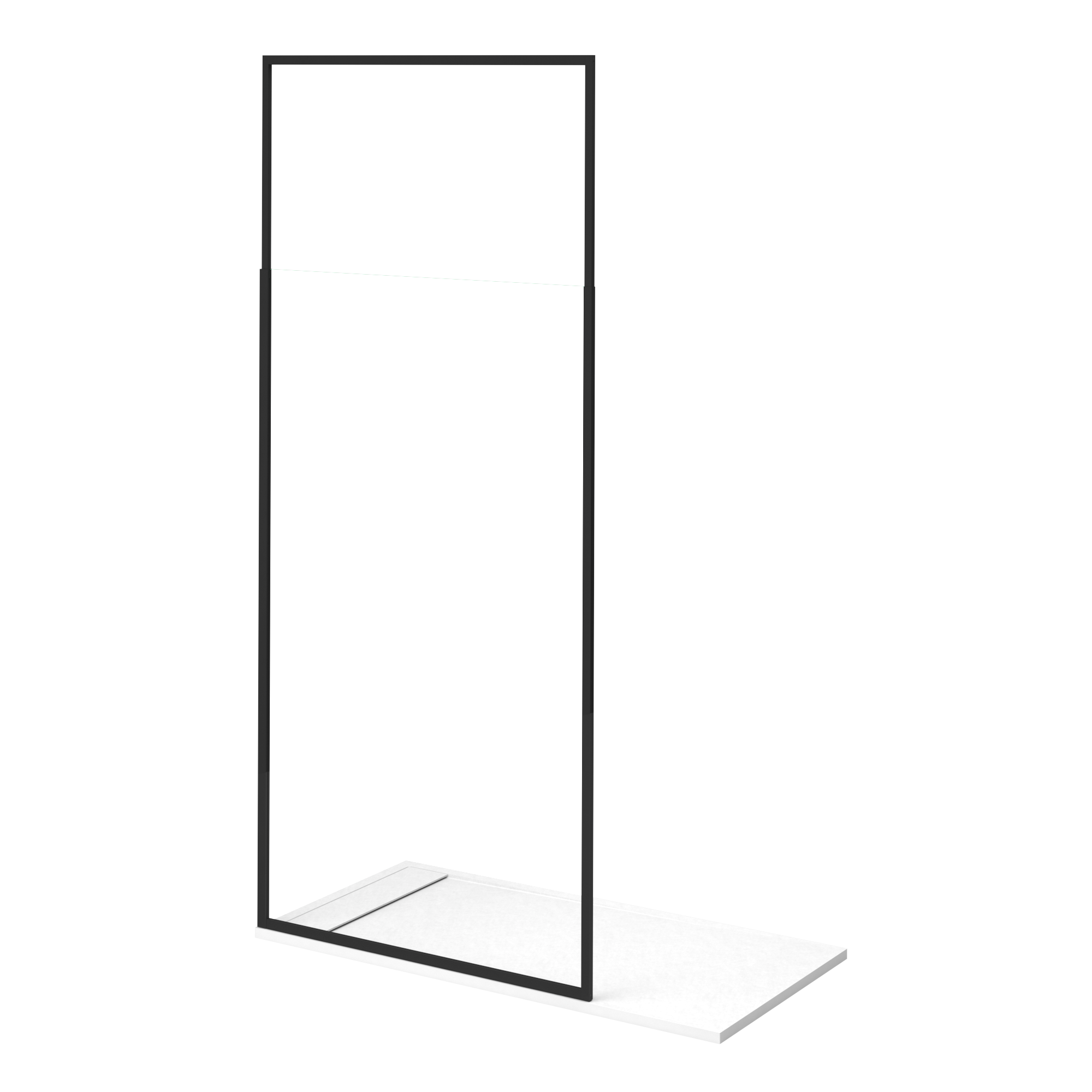 Base de duche SENSEA NEO CARGA MINERAL BRANCA 160X80 CM - 25