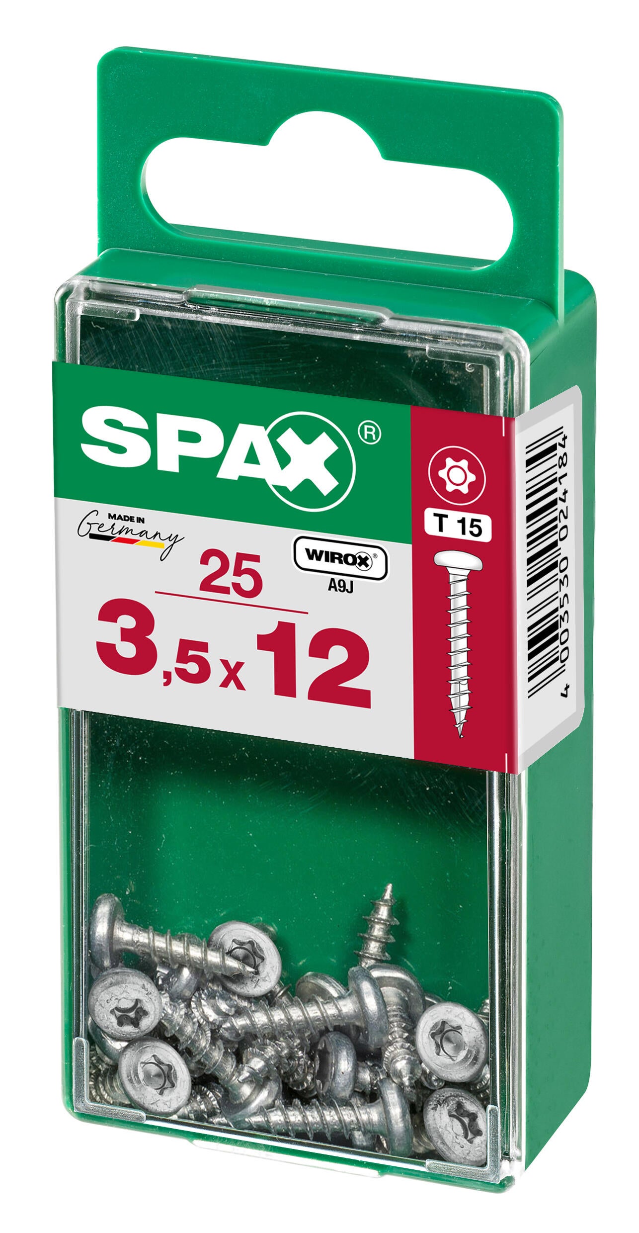 25 vis acier tête ronde t-star+ SPAX, Ø3.5 x L.12 mm - 2