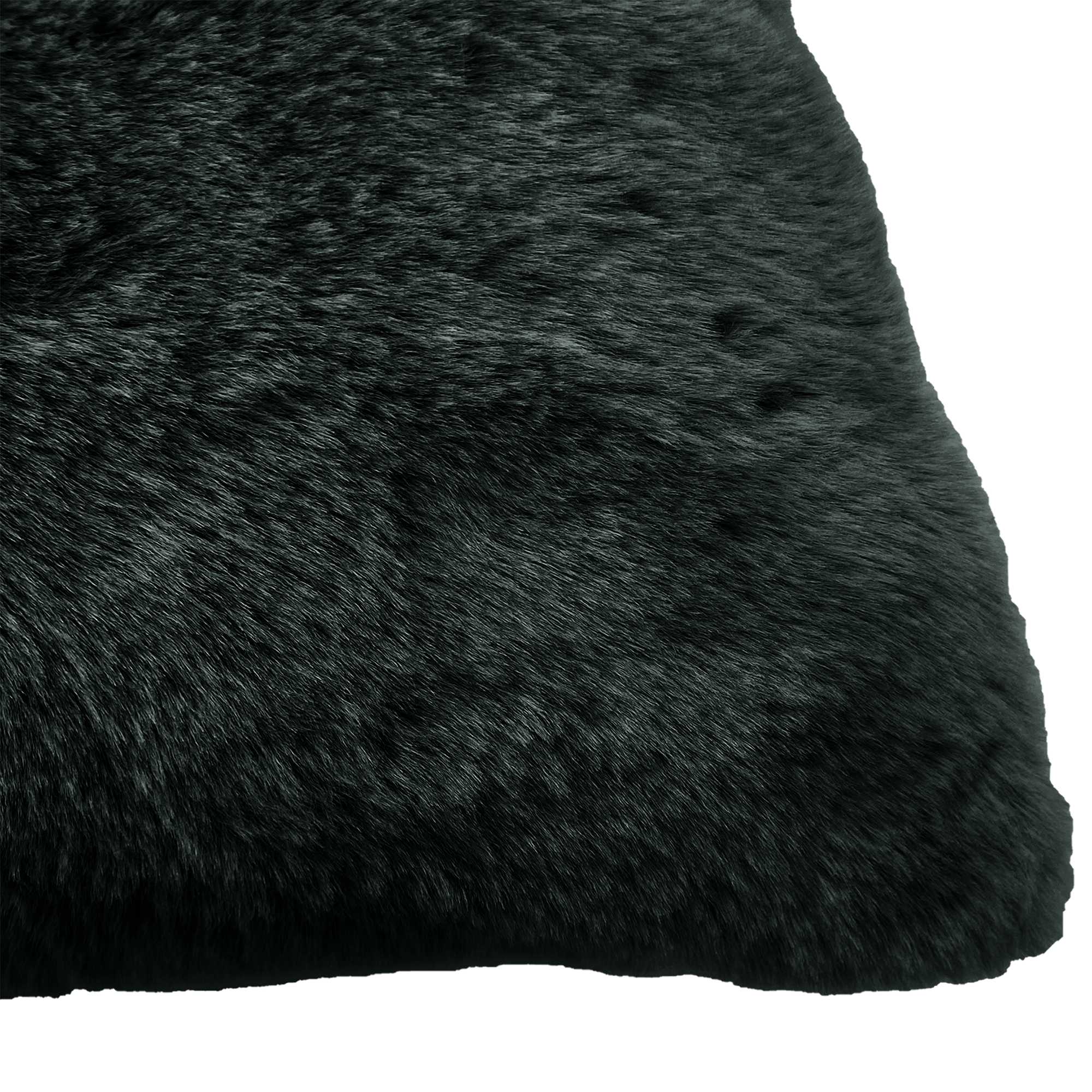 Coussin Swanny, imitation fourrure, émeraude l.45 x H.45 cm INSPIRE - 4