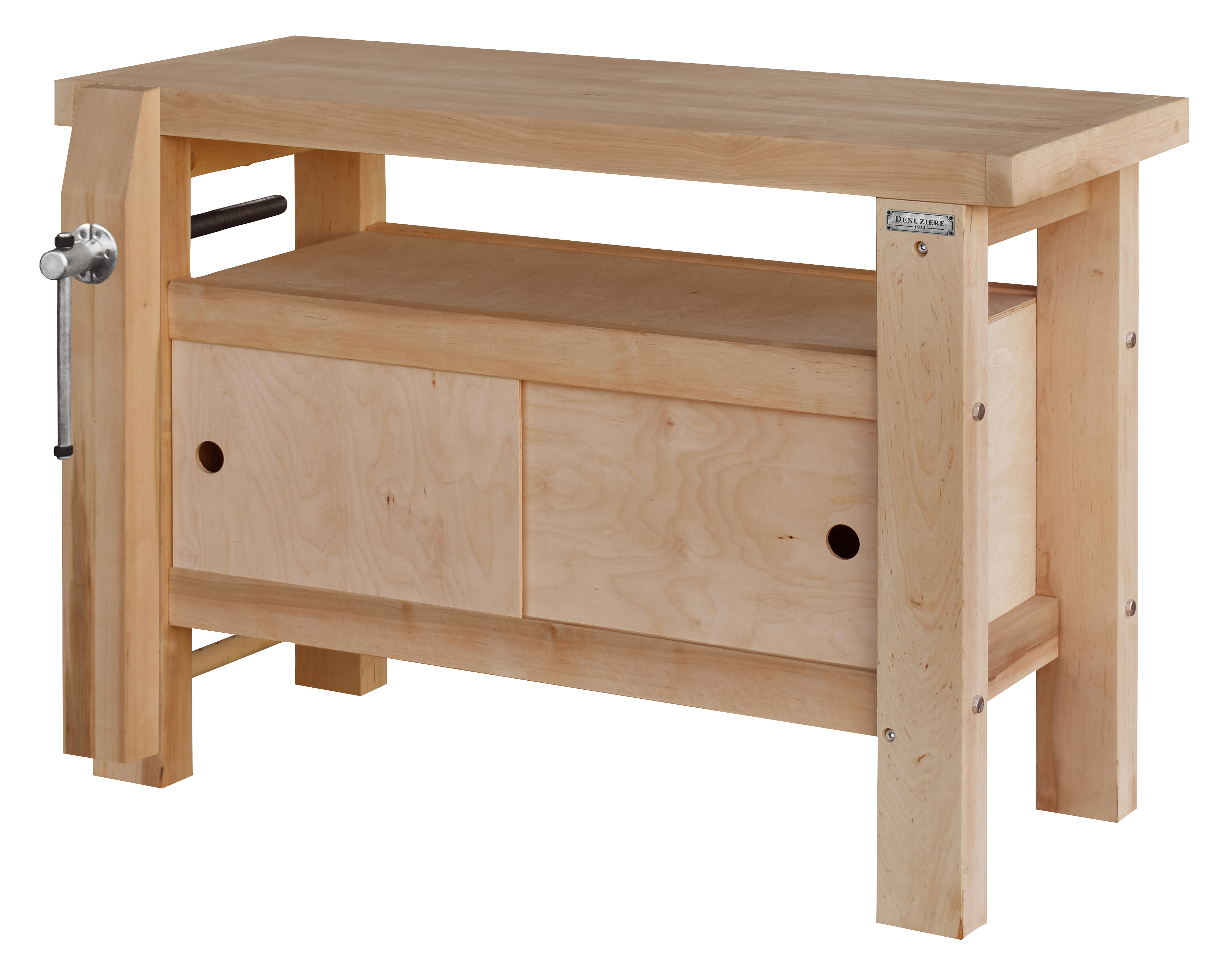 Établi de menuisier OUTIFRANCE avec 2 portes, L.1.2 m - 2