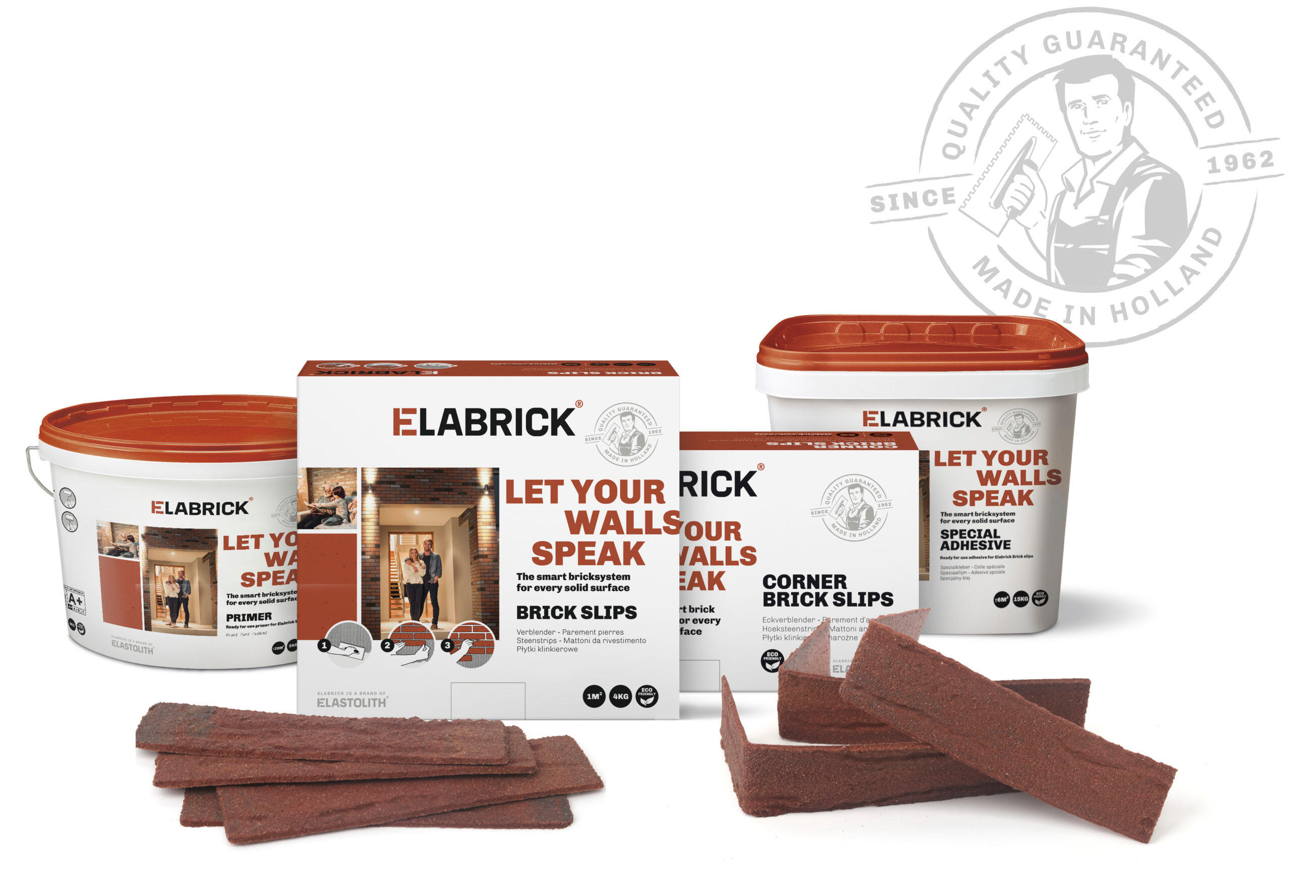 Lot de 24 angles pour plaquette de parement quartz effet brique Elabrick - 7