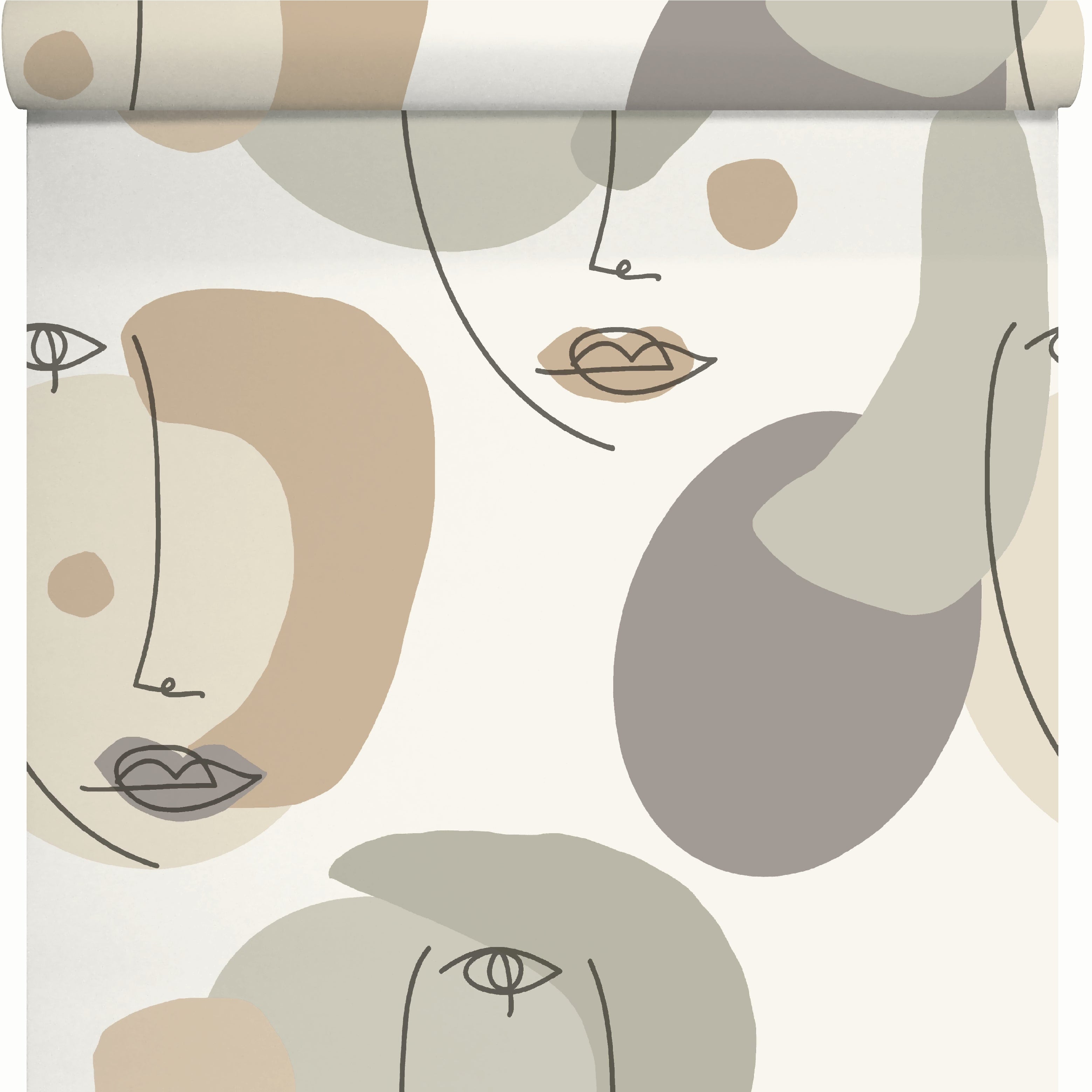 Papel pintado vinilo abstracto beige
