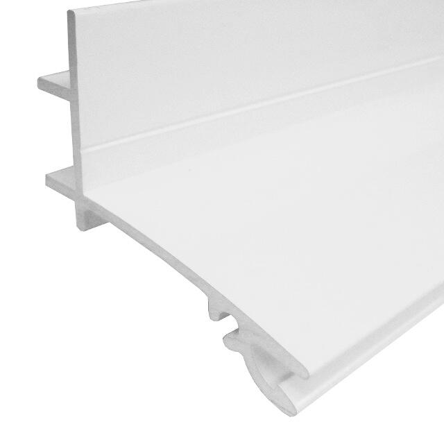 Kit profil mural supérieur blanc laqué, L.4 m