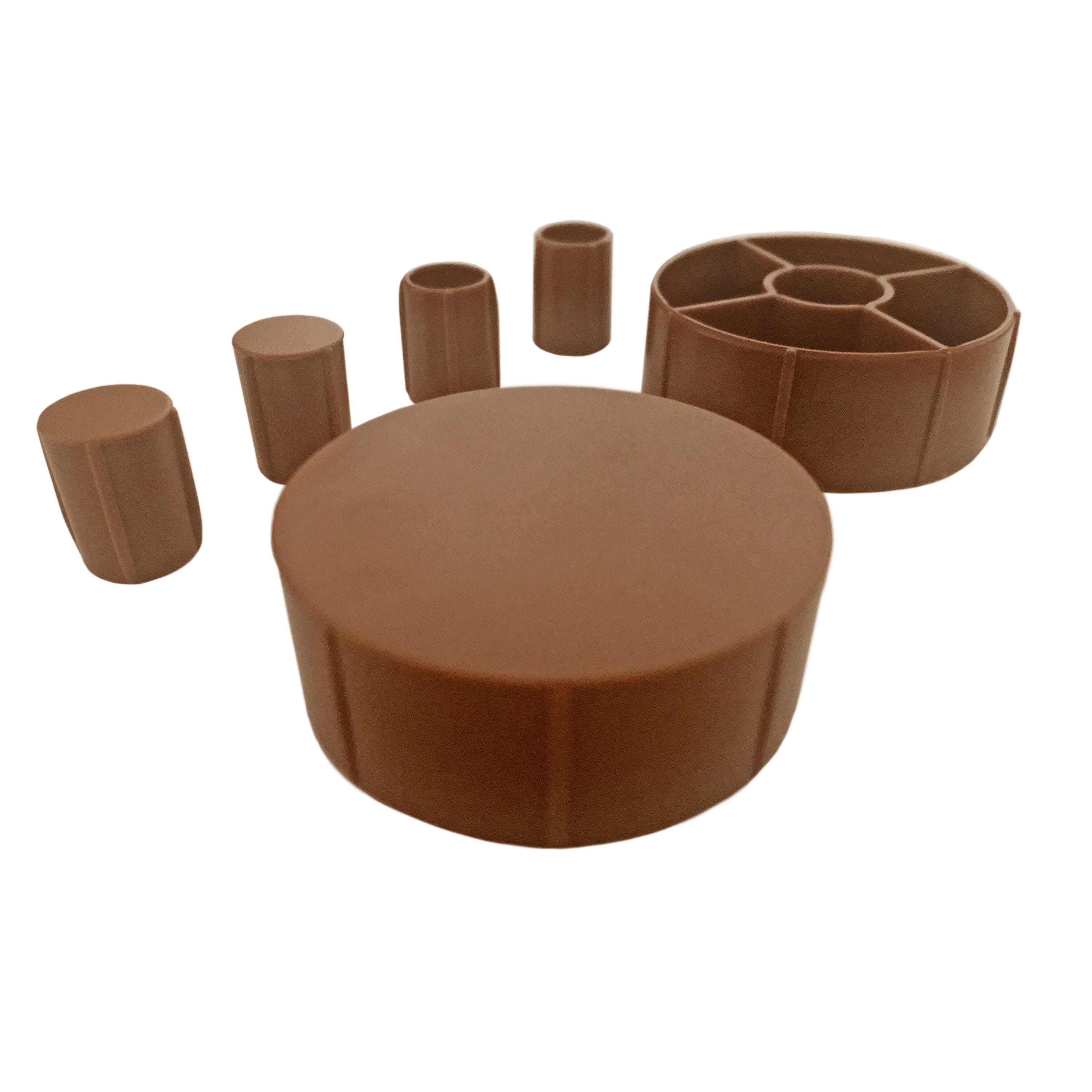 Cache-vis polyoxyméthylène (pom) rond marron HETTICH | Leroy Merlin