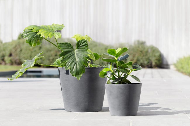 Ecopots Amsterdam Wheels 60 Bianco Grigio | Leroy Merlin Ecopots Amsterdam Wheels 60 Bianco Grigio | Leroy Merlin