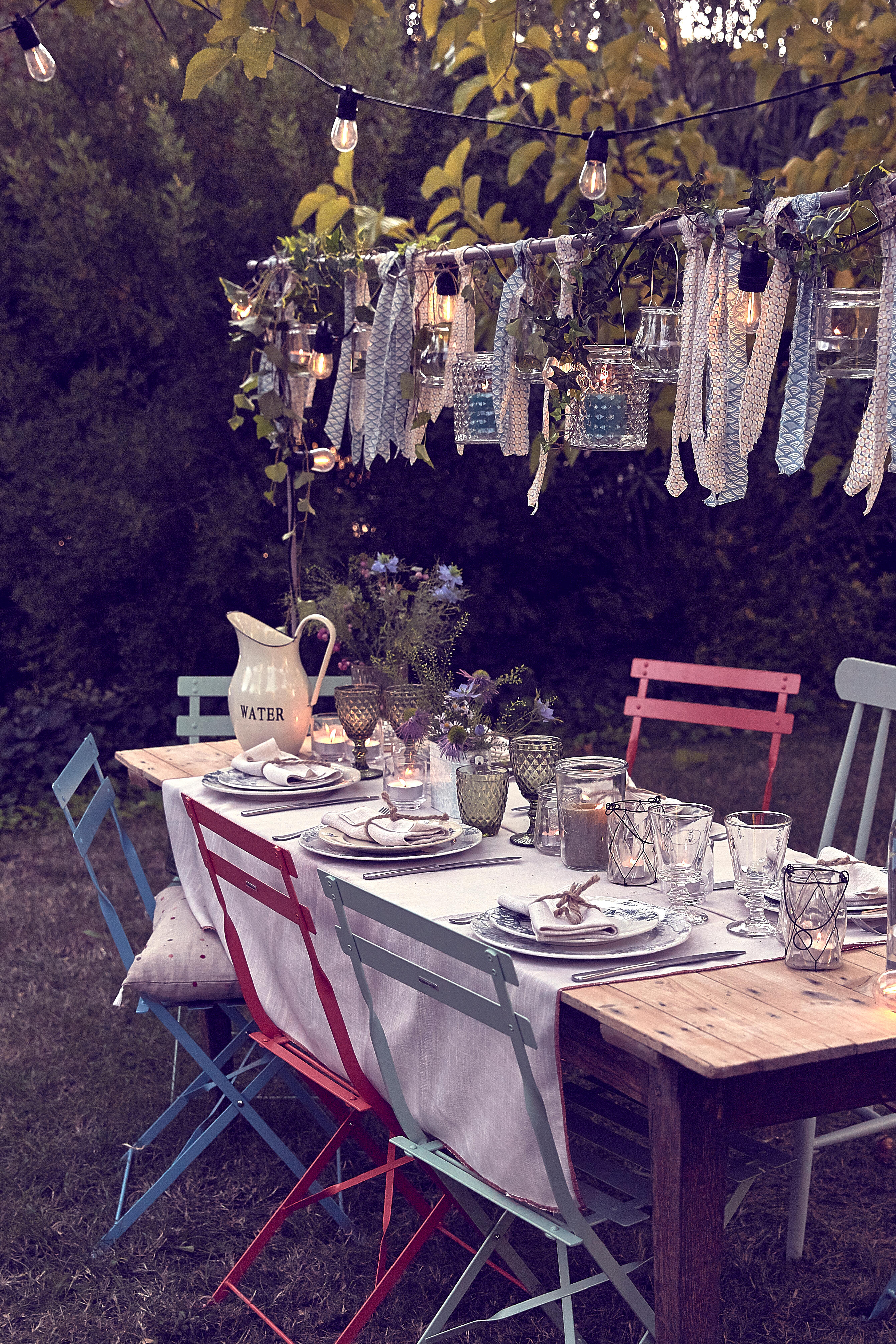 Sedia da giardino pieghevole Flora NATERIAL, seduta in acciaio verde - 2