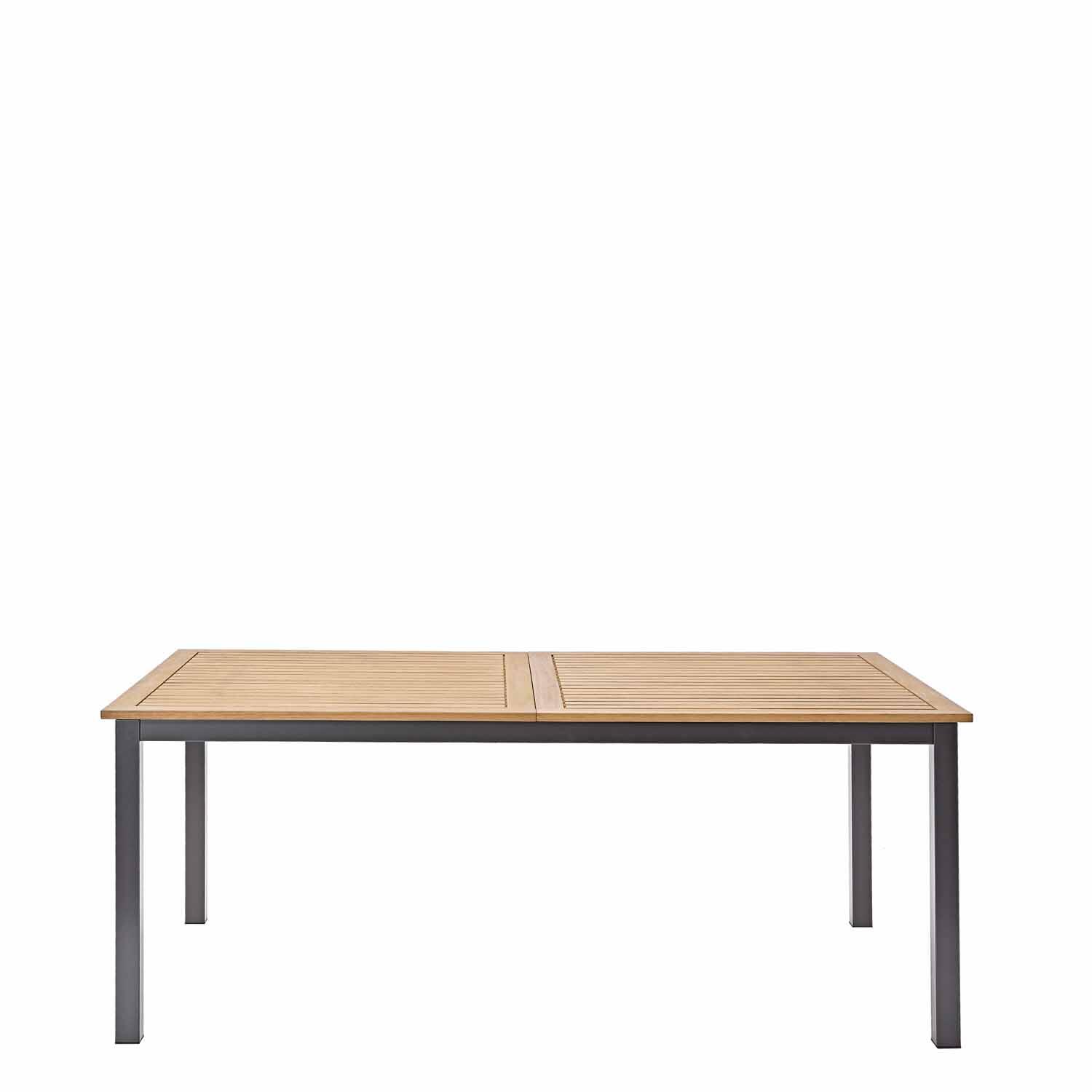 Table de jardin rectangulaire NATERIAL Oris alu gris/eucalyptus, 6/8 personnes - 4